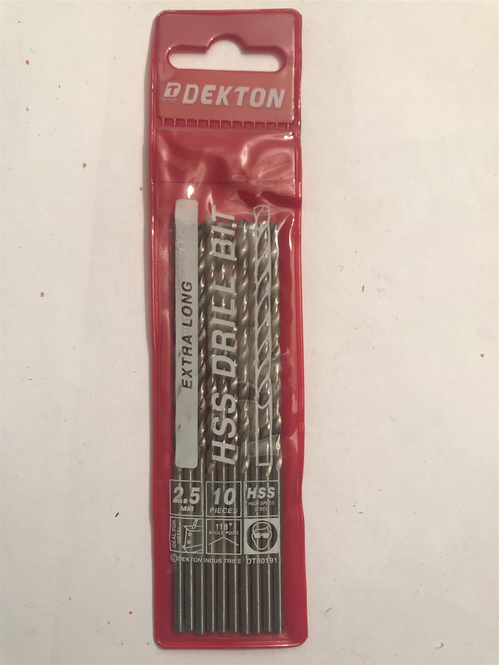 Dekton Extra Long HSS Drill Bit 2.5mm 10 Pack