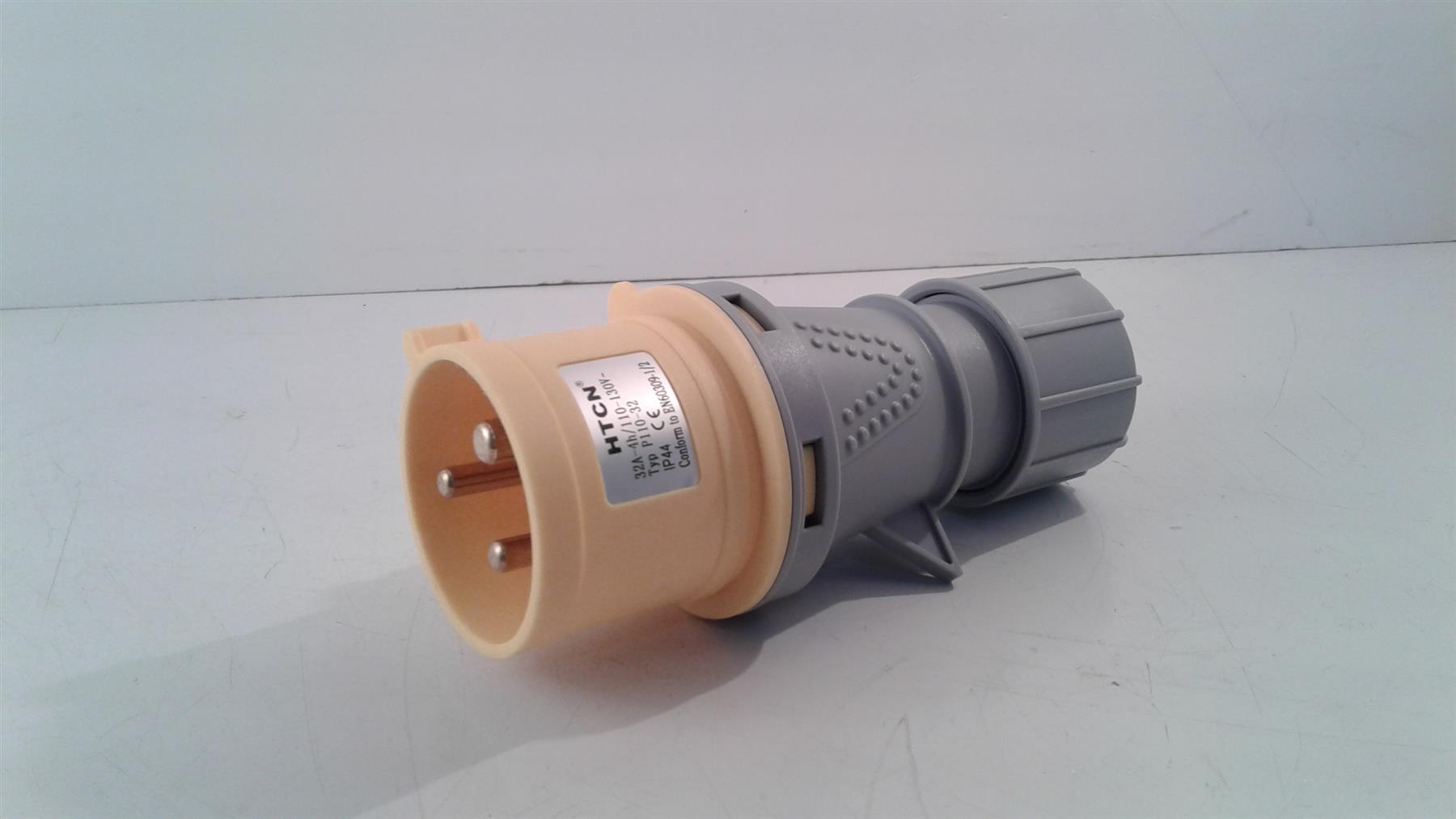HTCN 32A 110V Yellow 3 Pin Industrial Plug Socket IP44