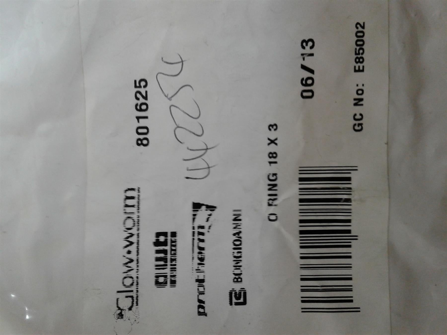 NEW GLOWWORM HXI CXI SXI ULTRACOM O RING 18X3 801625