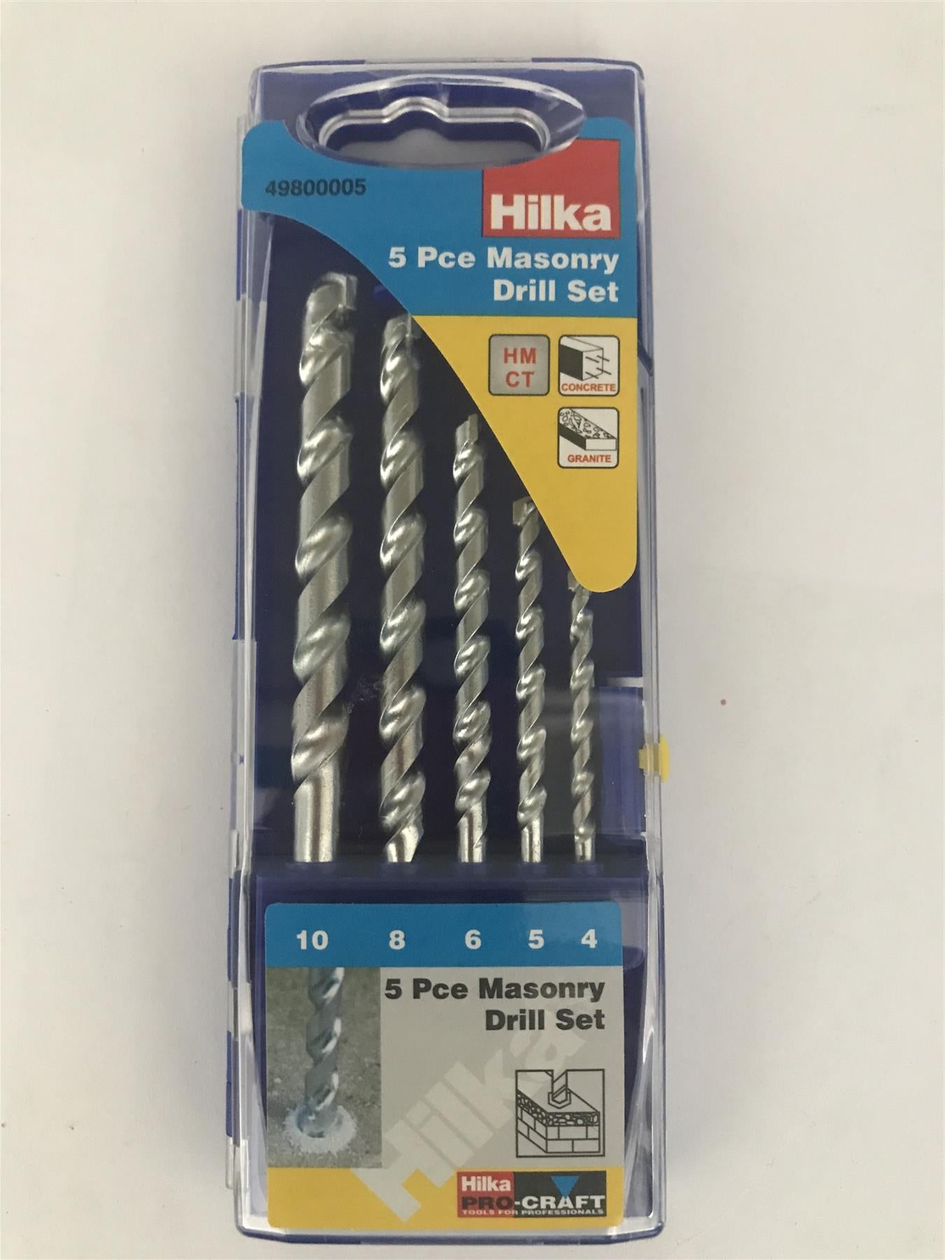 Hilka 5pc Masonry Drill Set  49800005