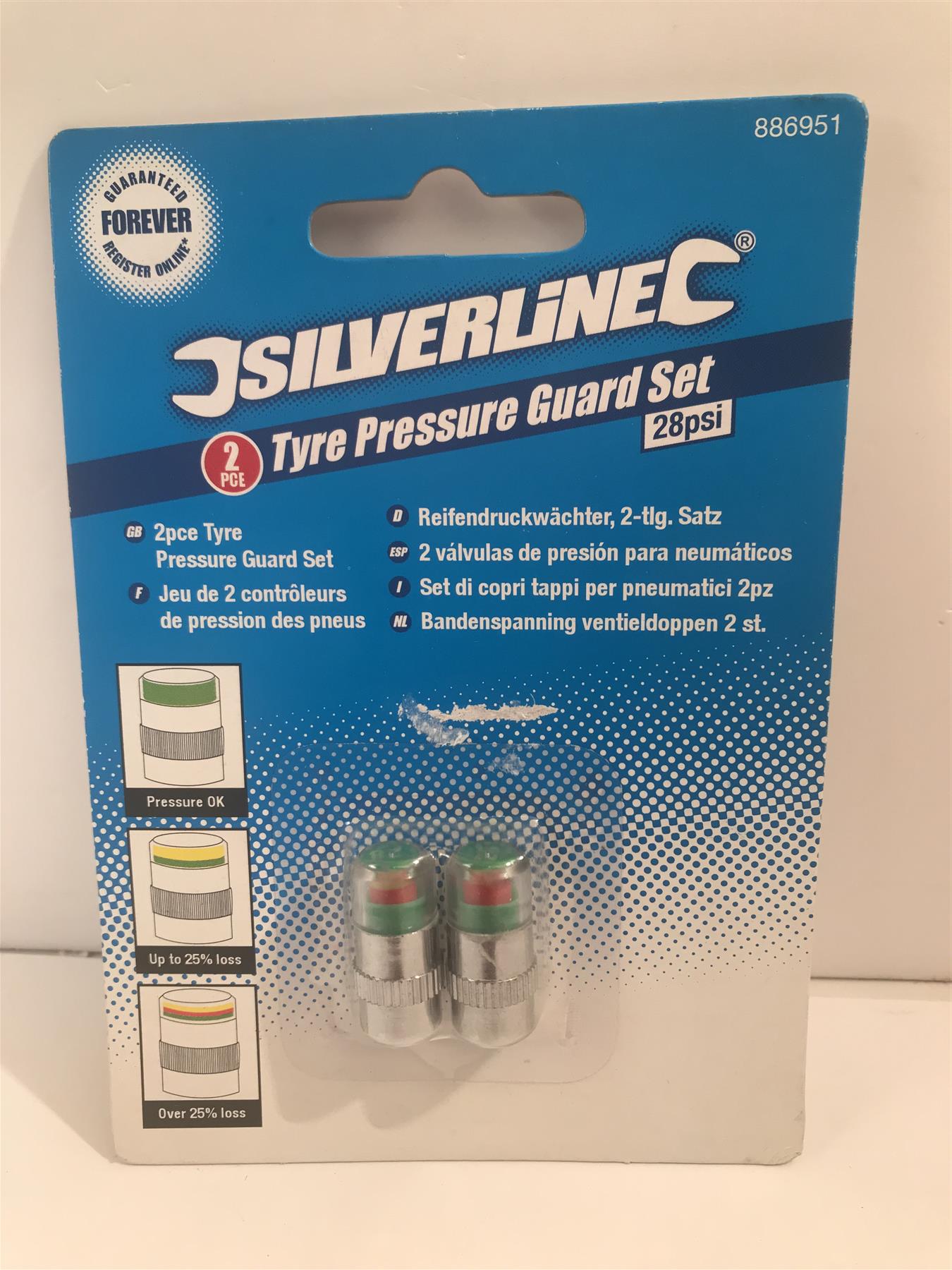 Silverline 2pc Tyre Pressure Guard Set 28psi  886951