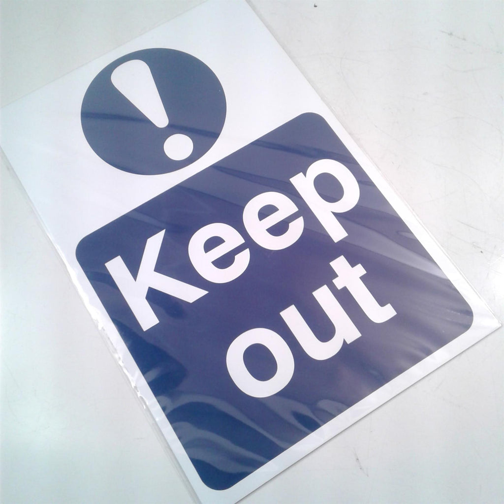 Draper 72158 Keep Out Self Adhesive Sign Notice 200mm x 300mm Blue & White