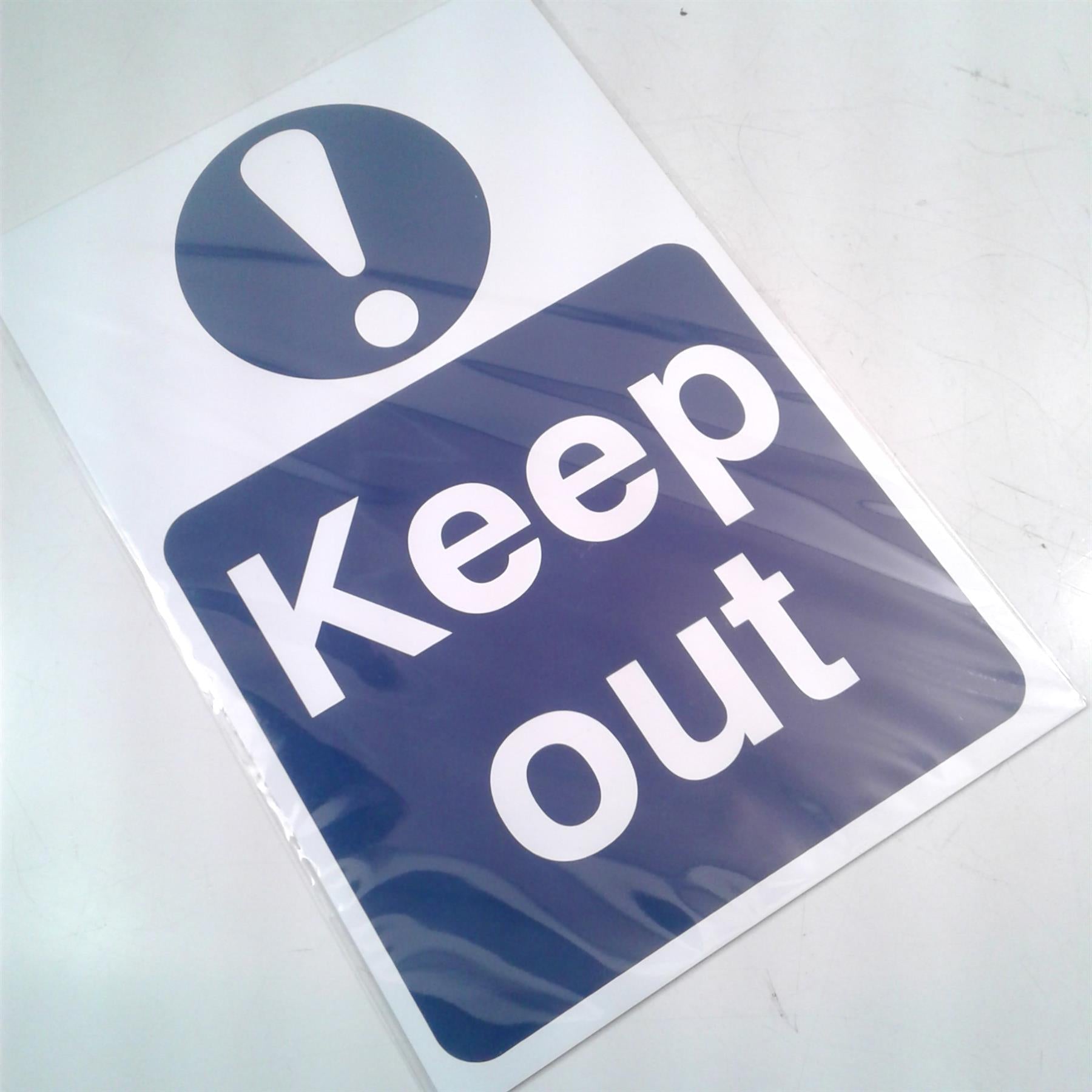 Draper 72158 Keep Out Self Adhesive Sign Notice 200mm x 300mm Blue & White