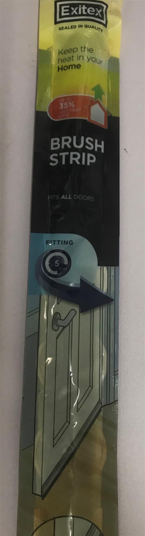 Exitex Draught Excluder Brush Strip 914mm Brown Finish