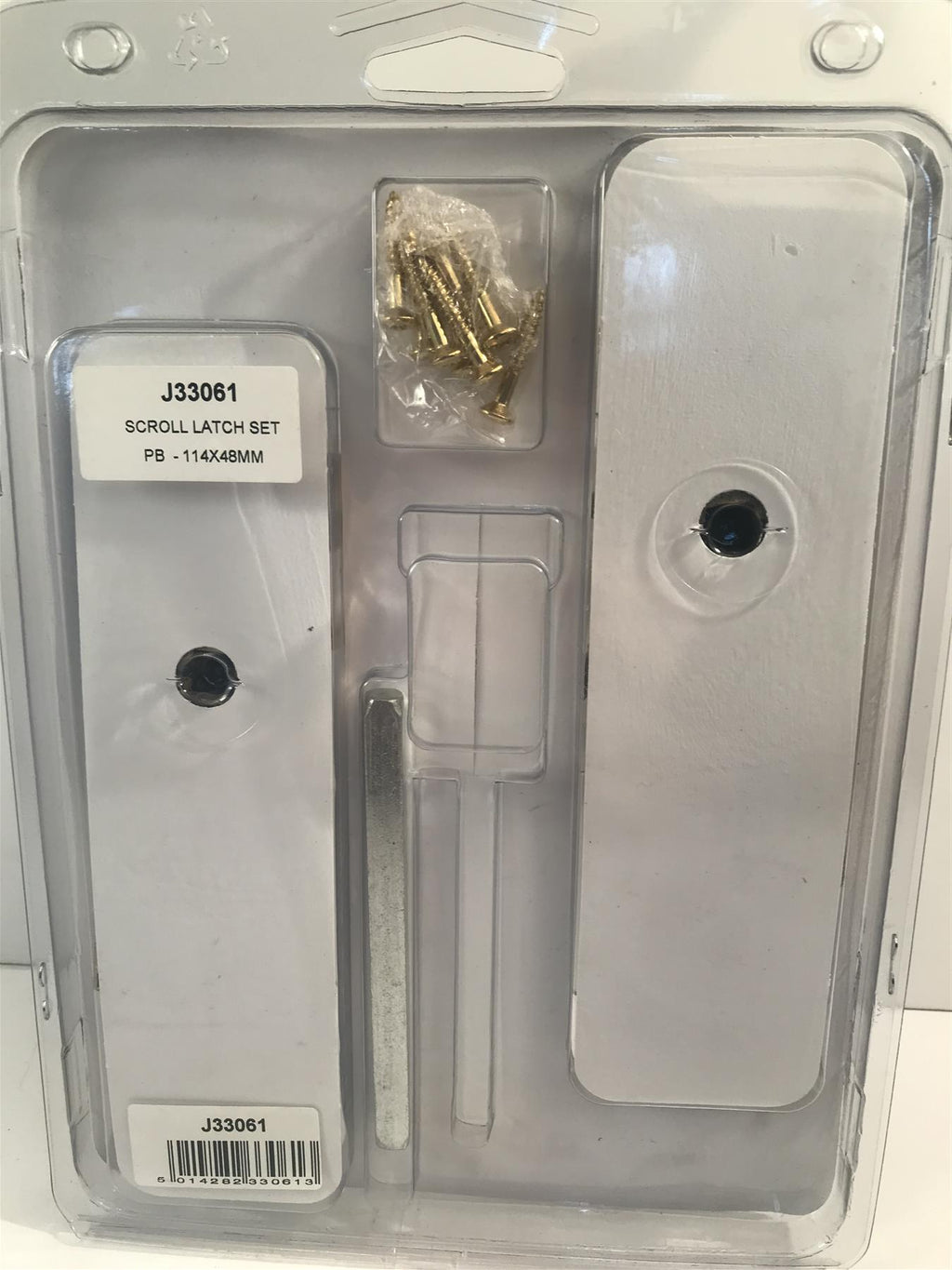 Eclipse Victorian Scroll Latch Set Brass   J33061