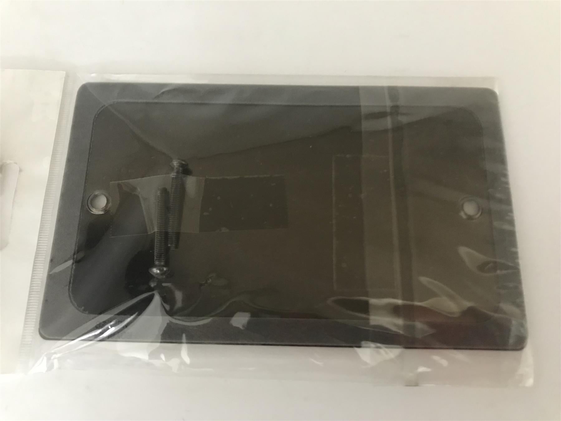 2 Gang Blank Plate Black