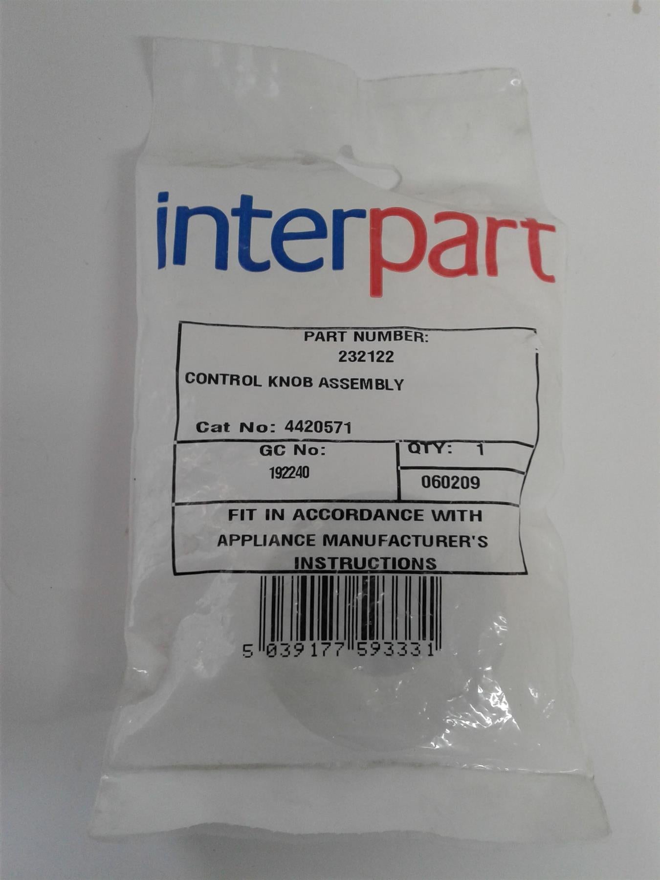 NEW Baxi Thorn 232122 Thermostat Knob