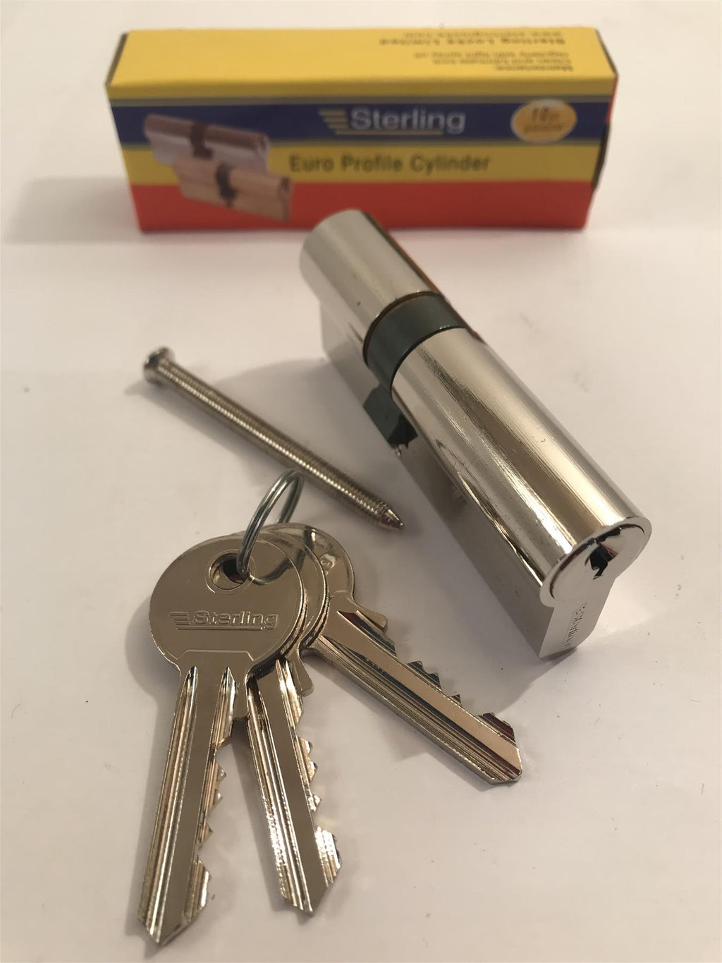 Sterling EPN3045 Double Euro 5 Pin Cylinder 75mm (30x45), Polished Nickel