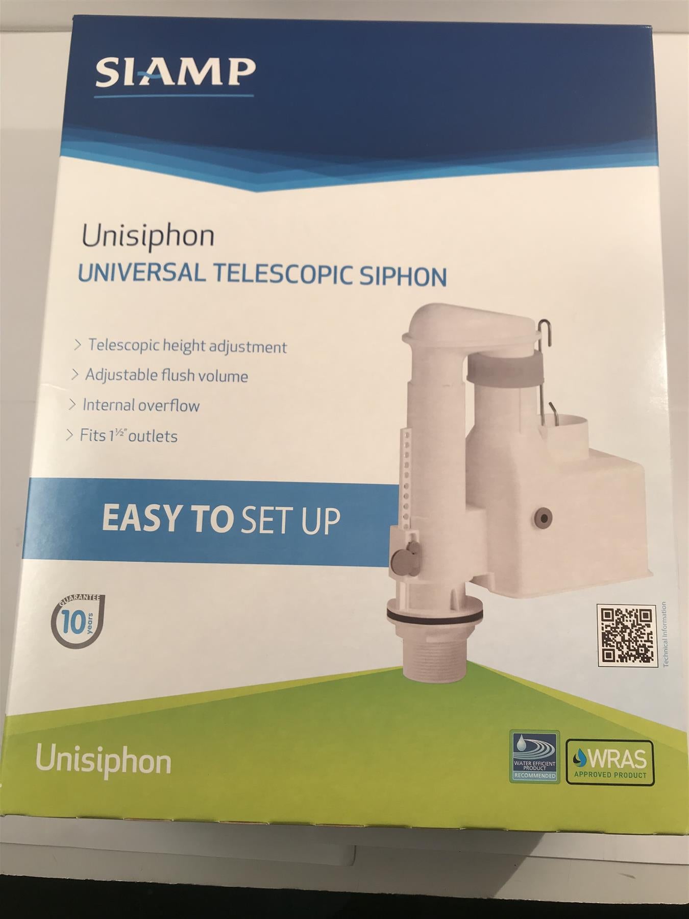 Siamp Universal Telescopic Siphon Adjustable 7½" - 9½"  WRAS Approved