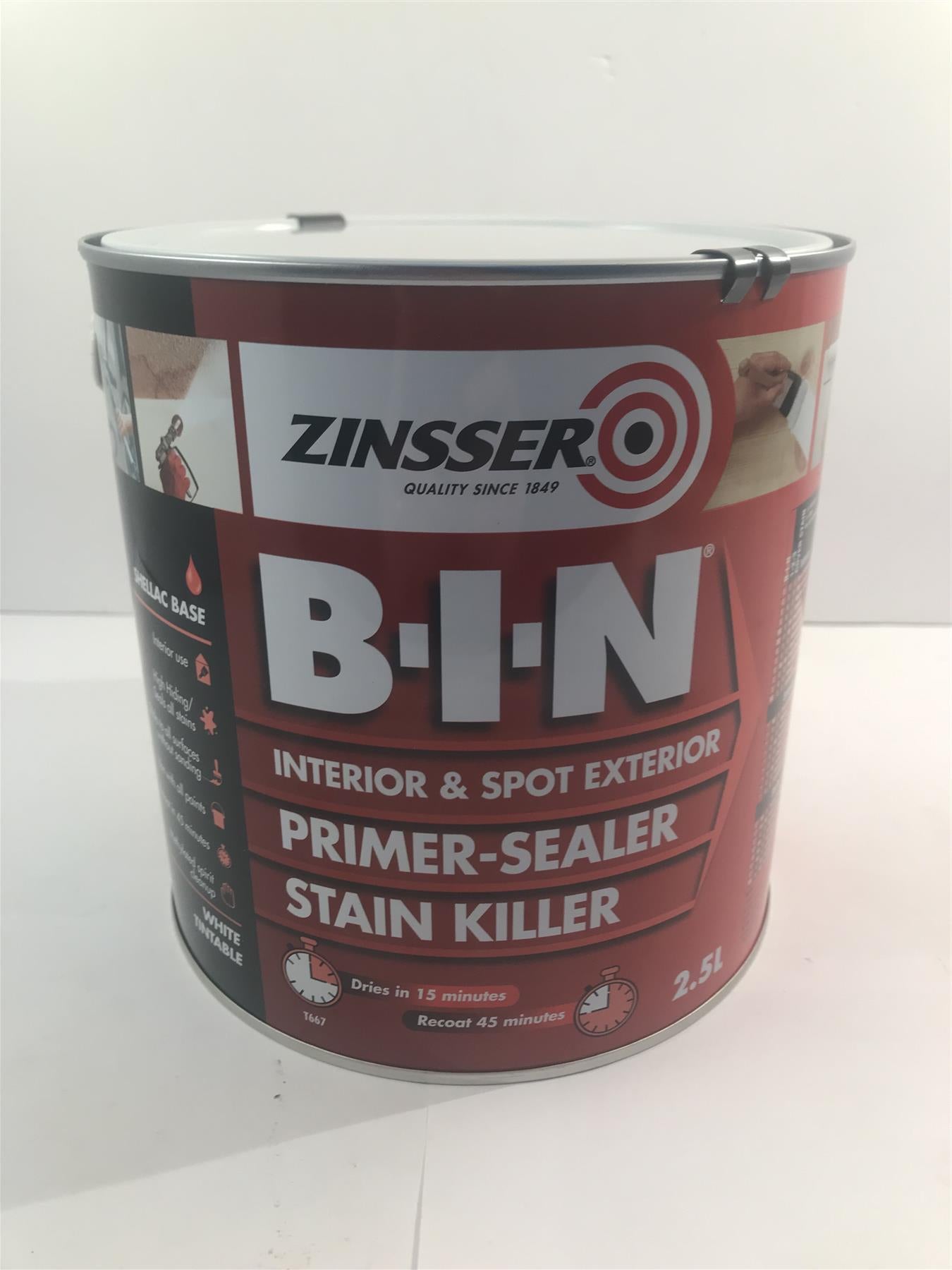 Zinsser B-I-N Primer Sealer and Stain Killer 2.5 litre