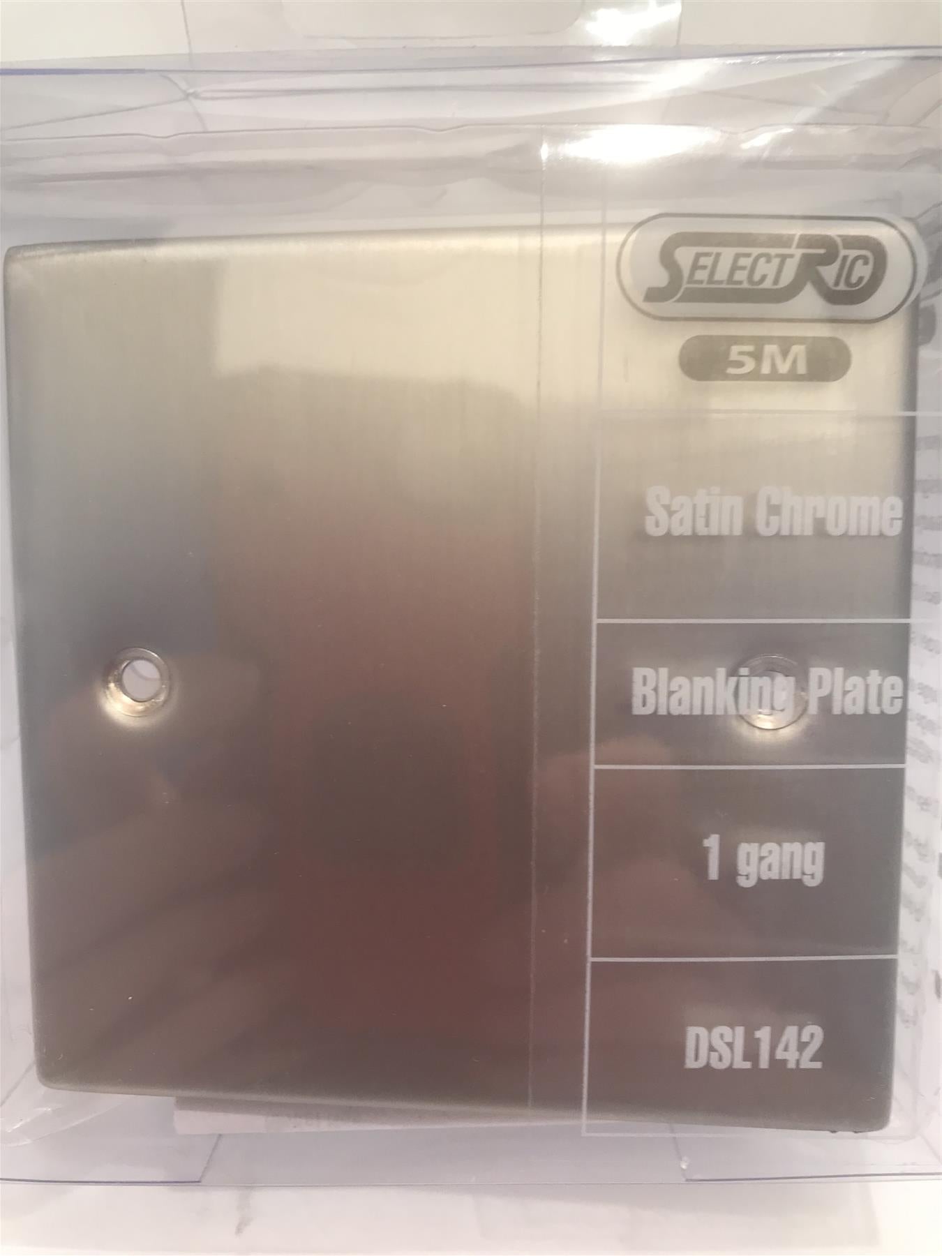 Satin Chrome 1 Gang Blank Plate  DSL142