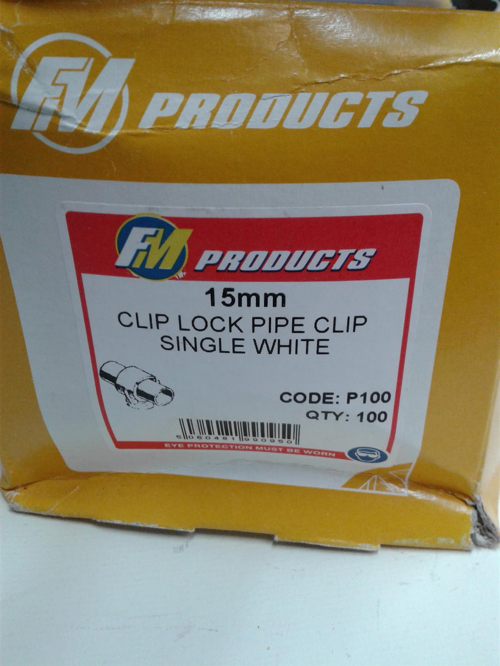 NEW FM Unifix Cliplok 15mm CLIP LOCK Pipe Clips WHITE (10 PACK) P100