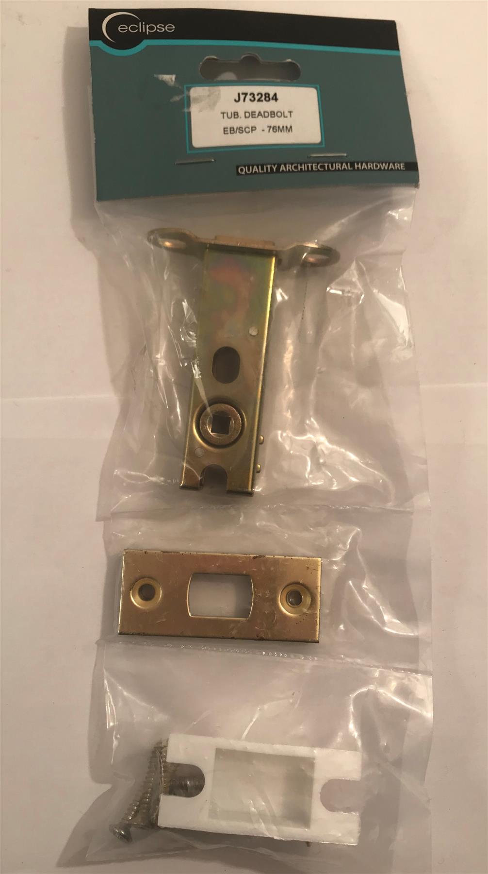 Eclipse Tubular Deadbolt 76mm BRASS  J73284