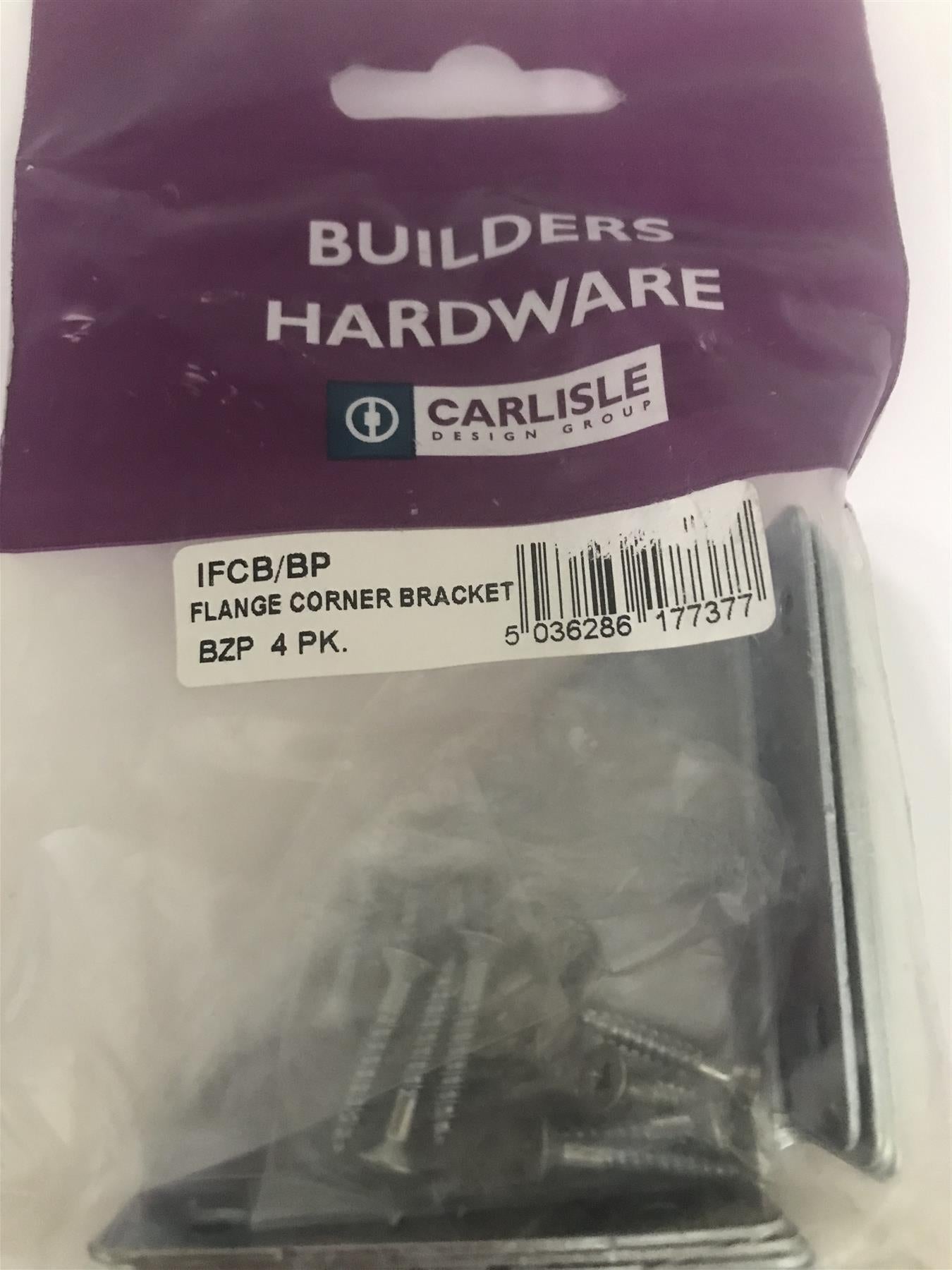 Carlisle Flange Corner Bracket BZP 4Pk IFCB/CP