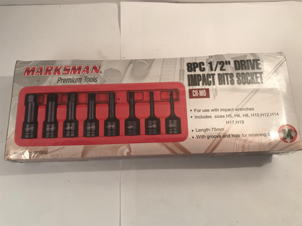 Marksman 8pc 1/2" Drive Bits Socket Set H5 - H19   52150C