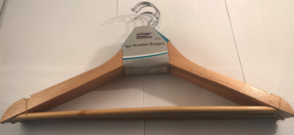 Dina 5pc Wooden Hangers 43791