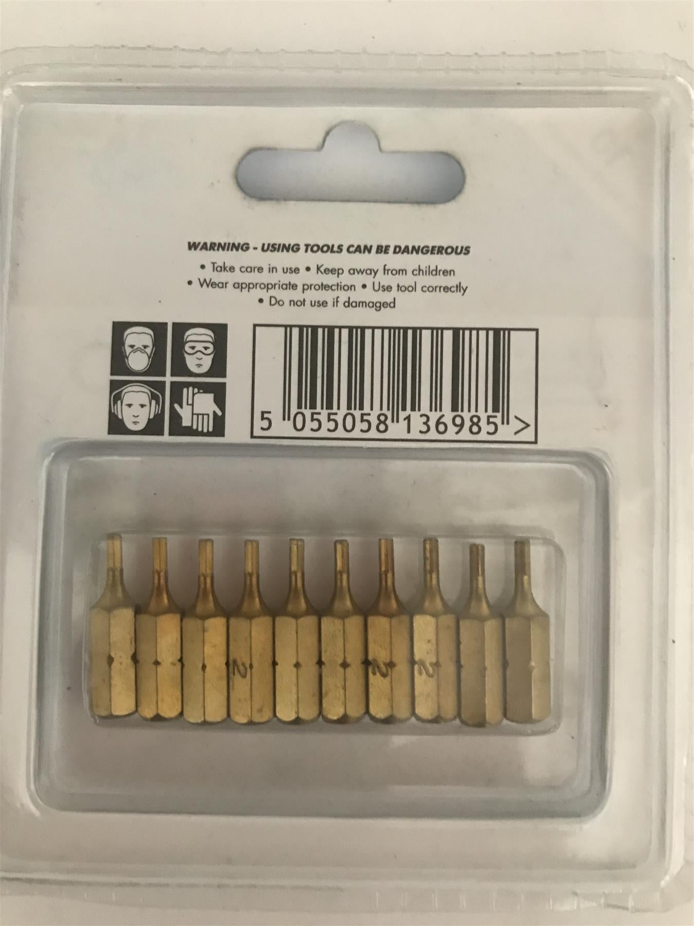 Silverline 10pk Gold Bits 25mm 3/4" Hex  656584