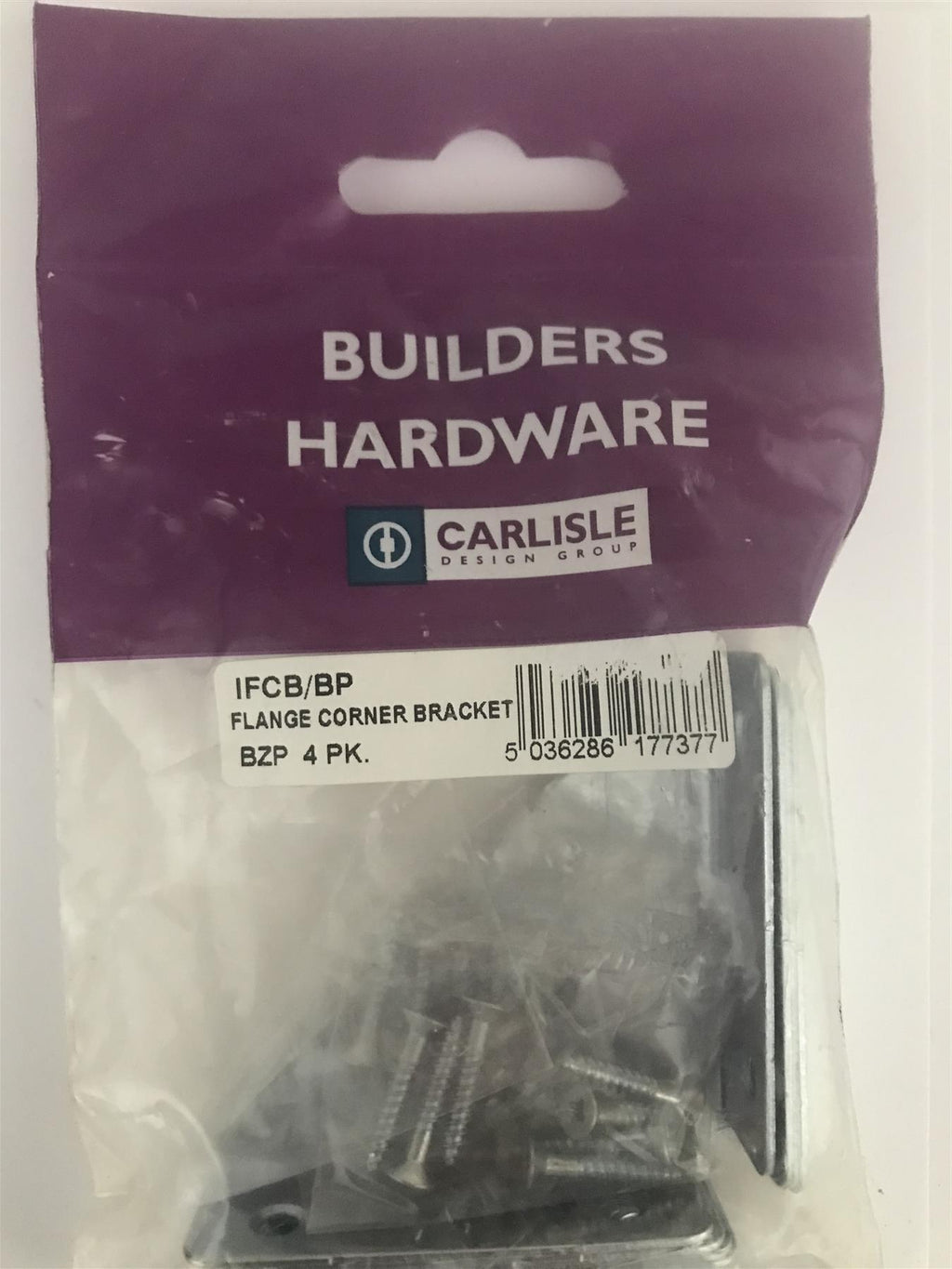 Carlisle Flange Corner Bracket BZP 4Pk IFCB/CP