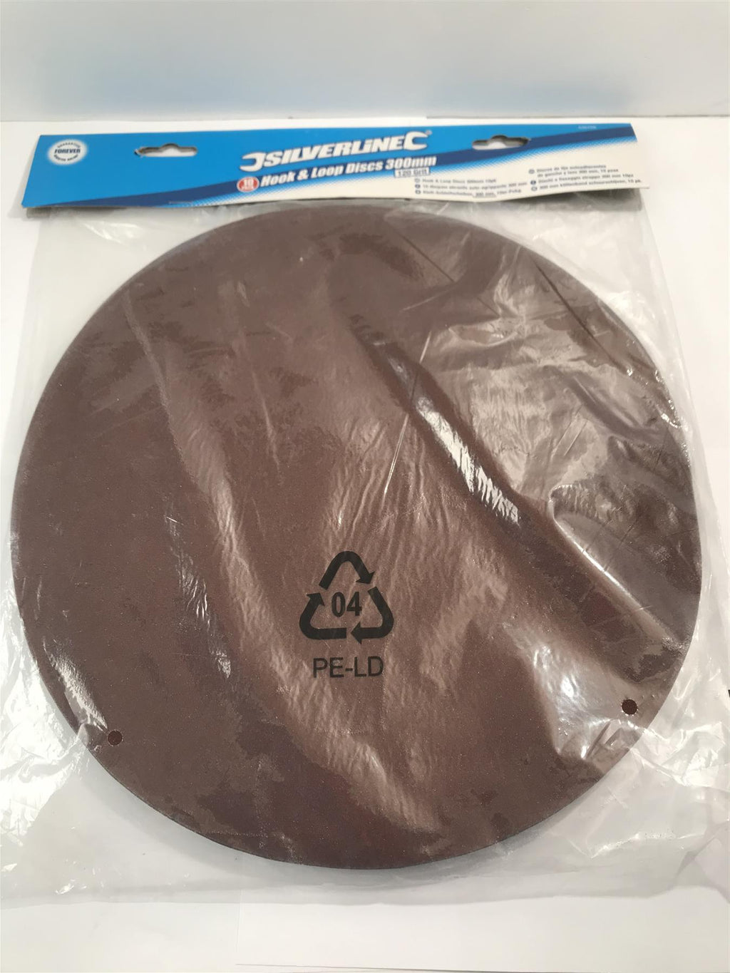 Silverline 436756 300mm 120 Grit Hook & Loop Discs 300mm 10pk