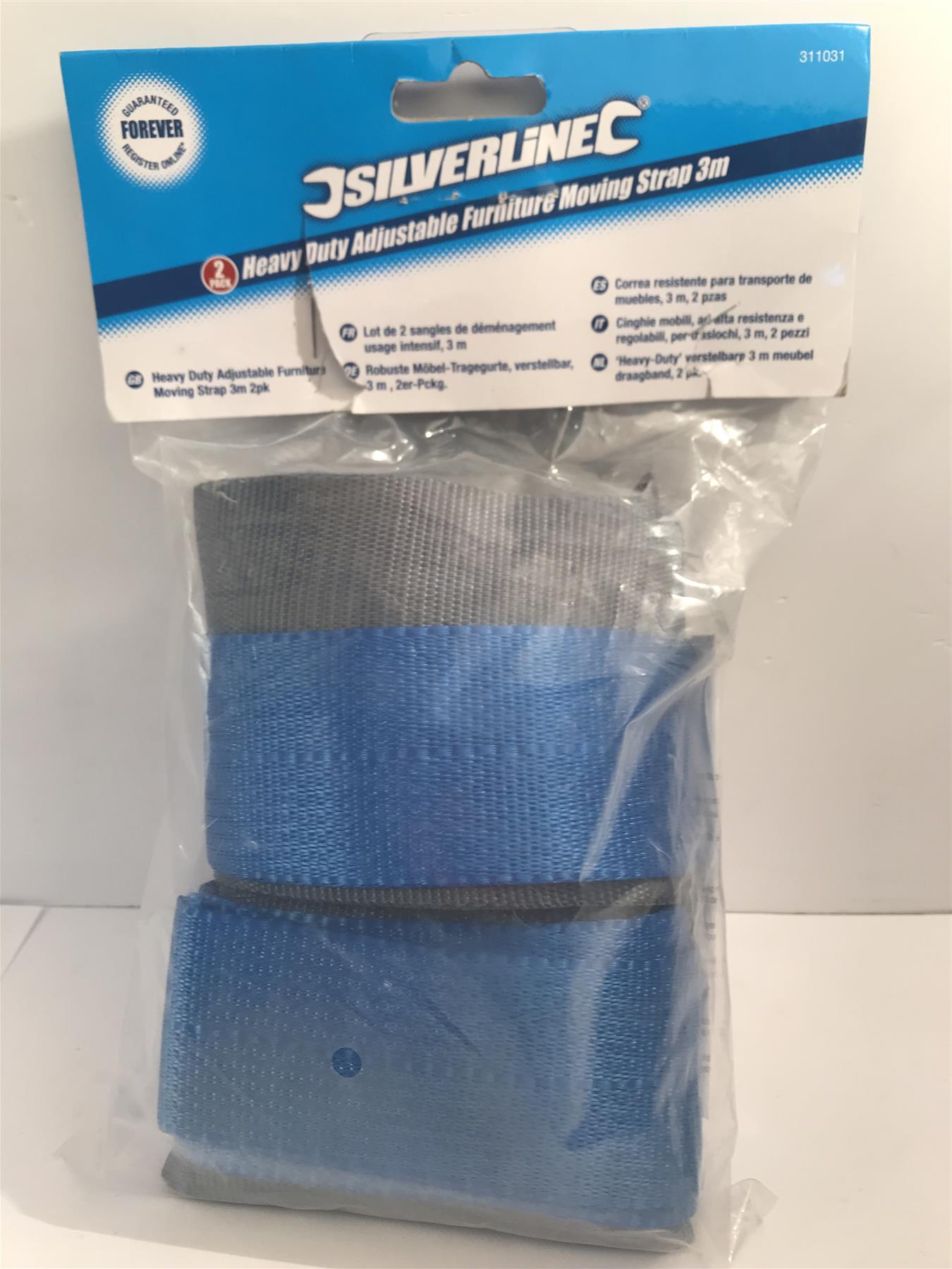 Silverline 2pc Heavy Duty Adjustable Furniture Moving Strap 3m  311031