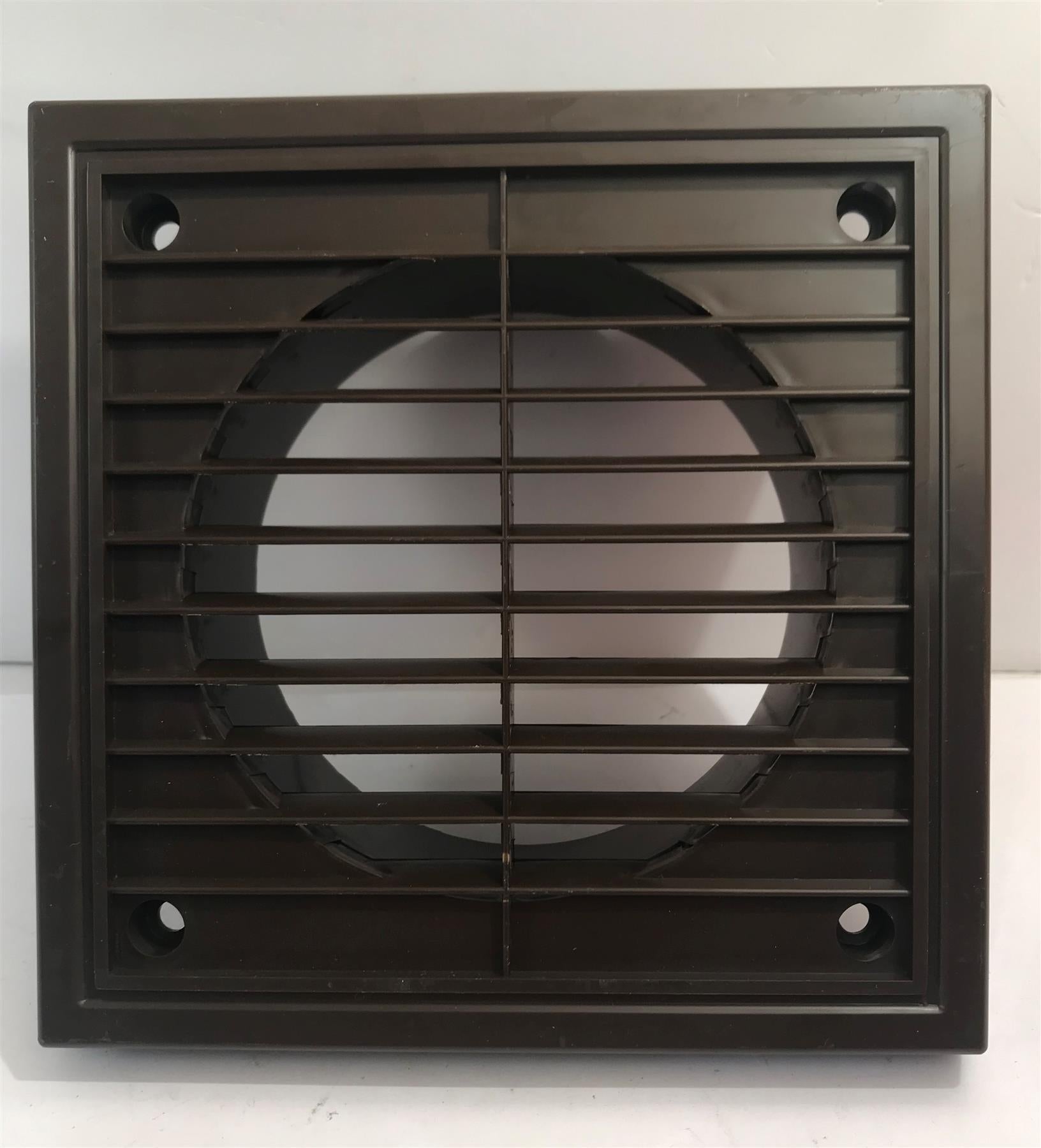 Brown  Air Vent Duct Grille 100mm, 4" Fan Outlet T4ML