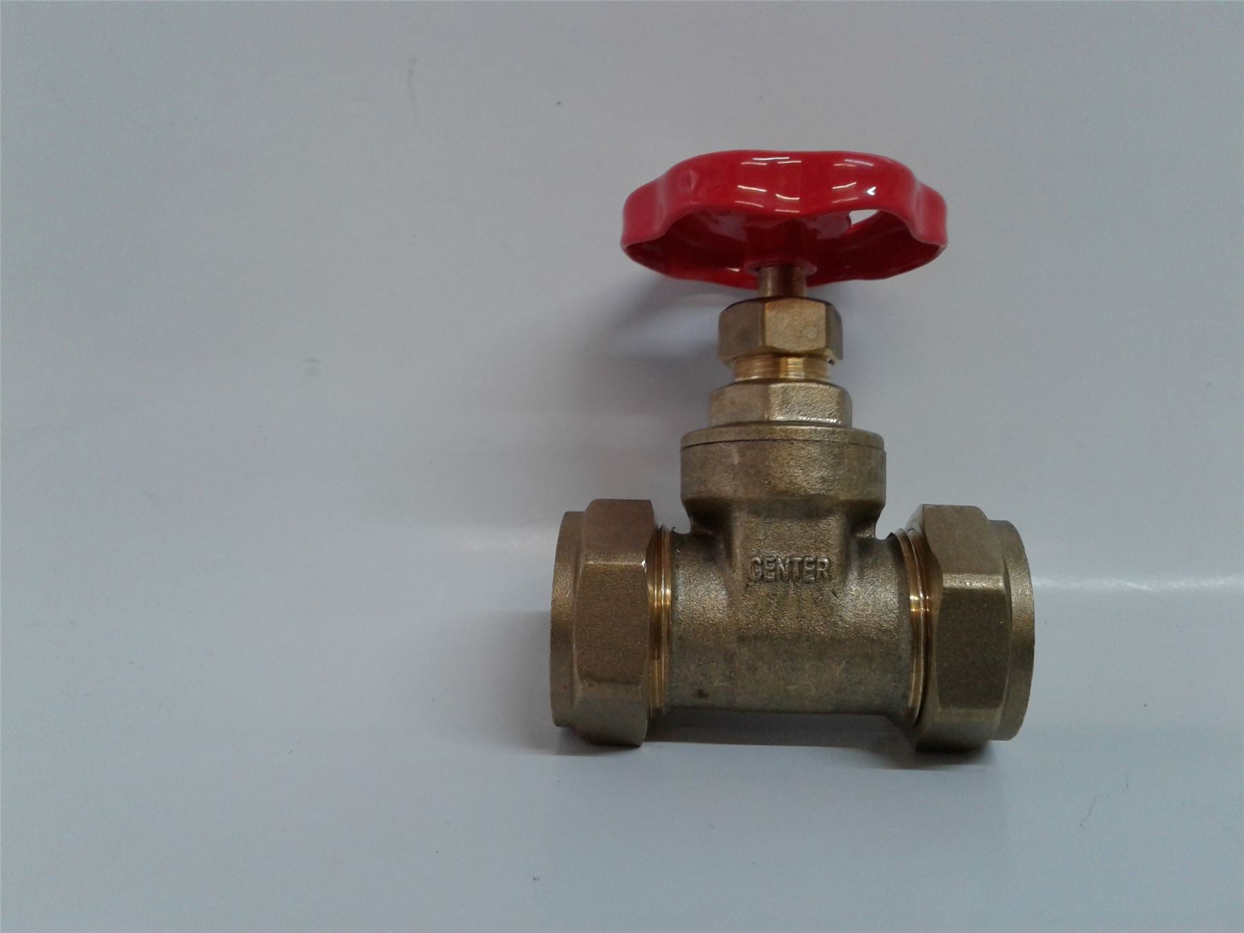 NEW Center (CB) copper compression wheel head gate valve 22mm Brass 414071