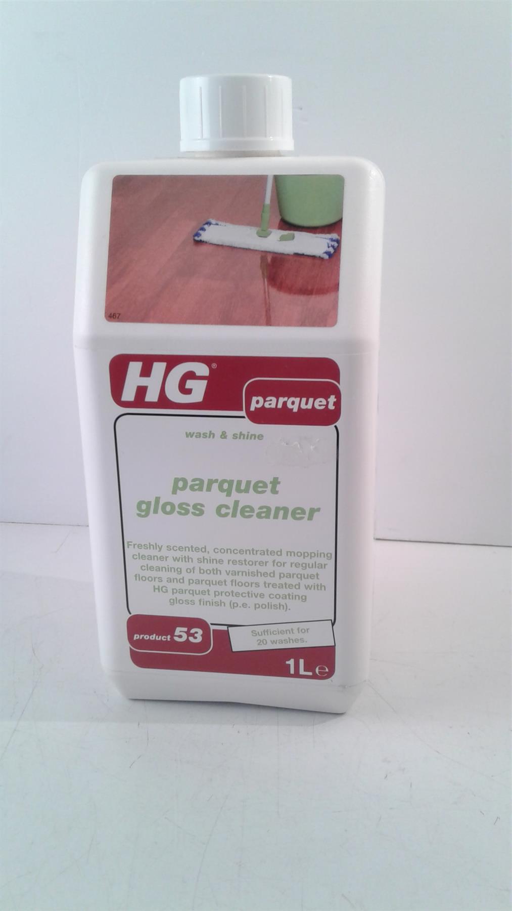 HG Parquet Gloss Cleaner 1L - Freshly Scented, Concentrated Mopping Cleaner
