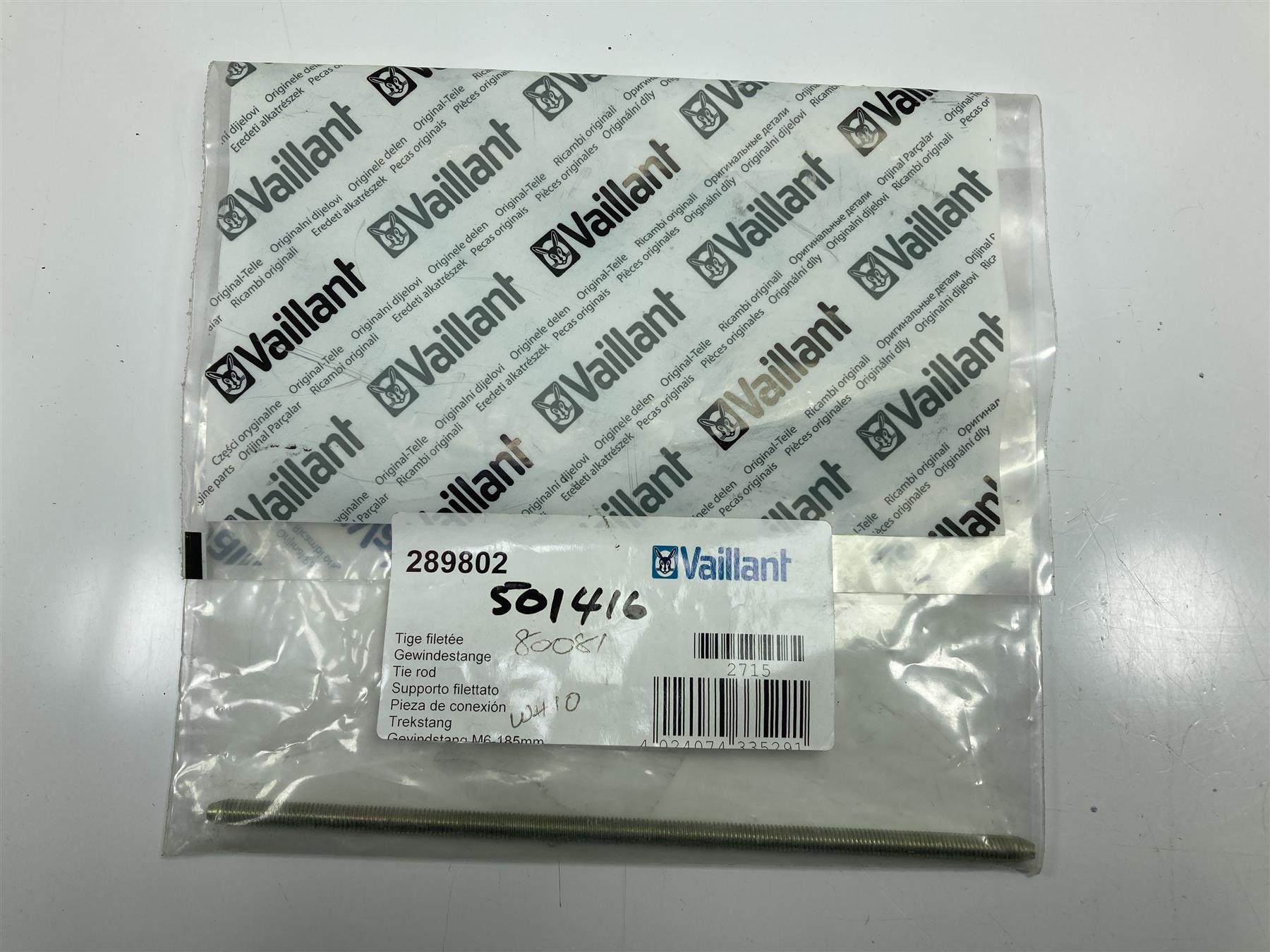Vaillant Part No: 289802 Tie rod