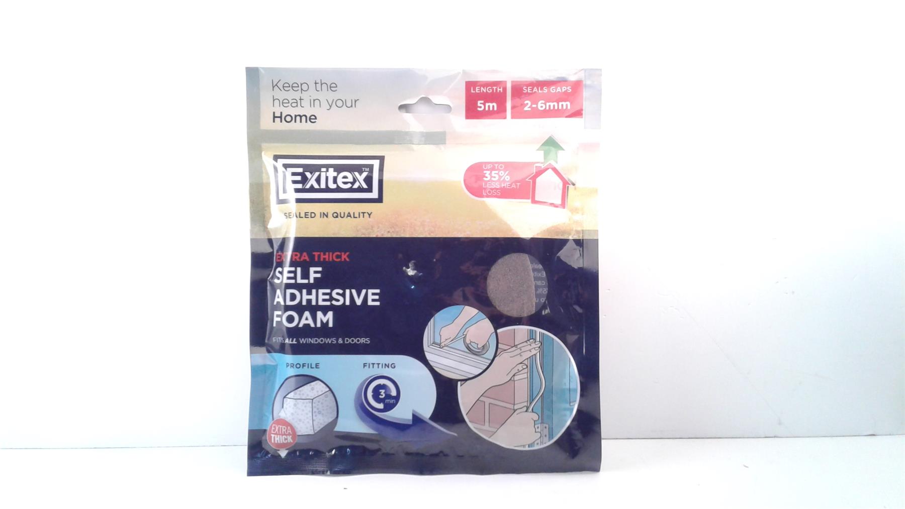 Extra Thick Exitex Self Adhesive Foam -  Brown (Gap 2-6mm)