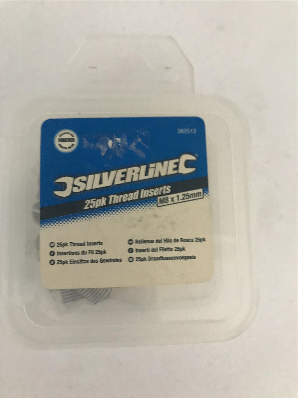 Silverline Thread Inserts M8 x 1.25mm (25 Pack)  382513