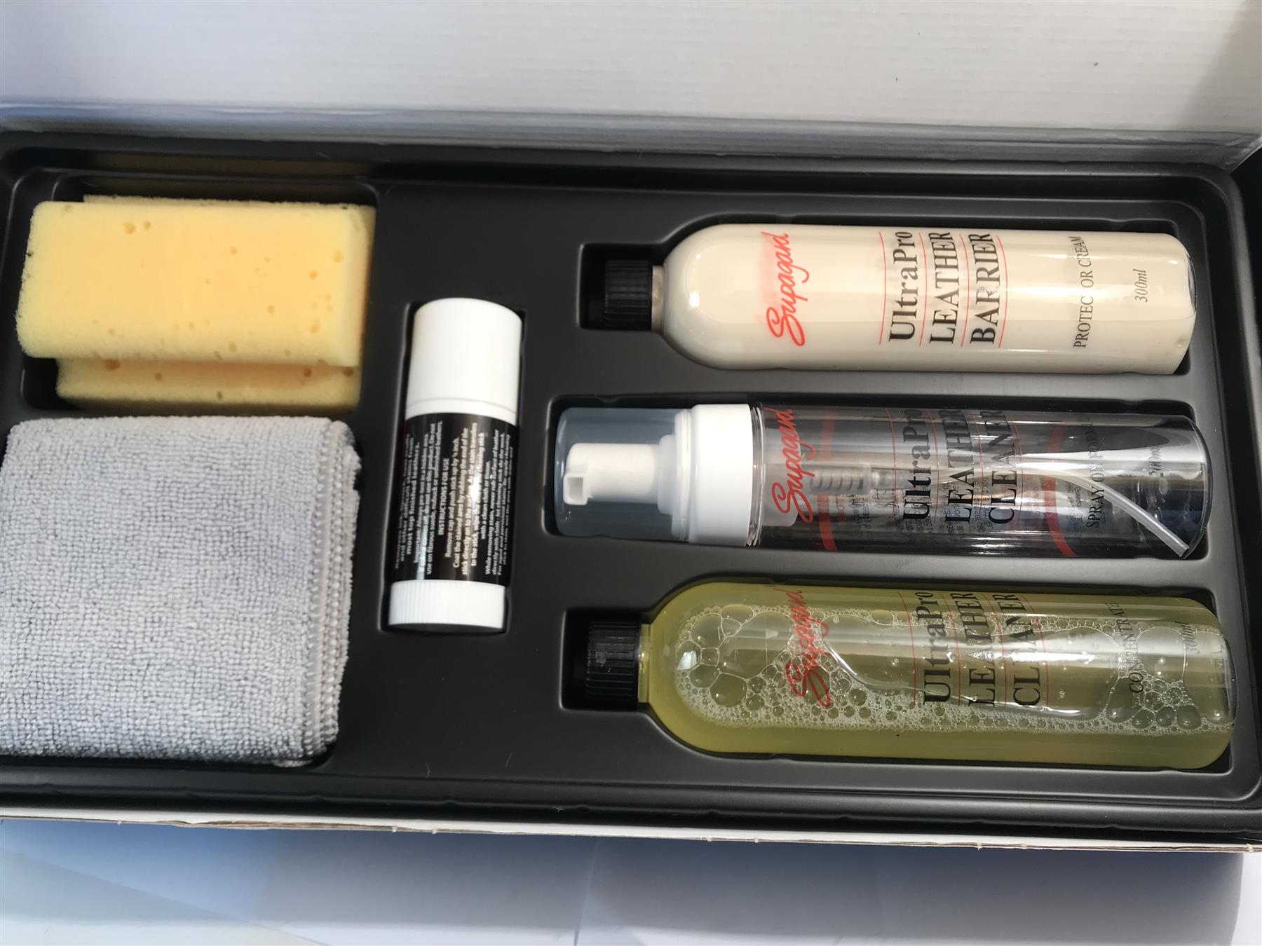 SUPAGARD EXECUTIVE LEATHER CARE KIT ~ Leather cleaner and stain remover set