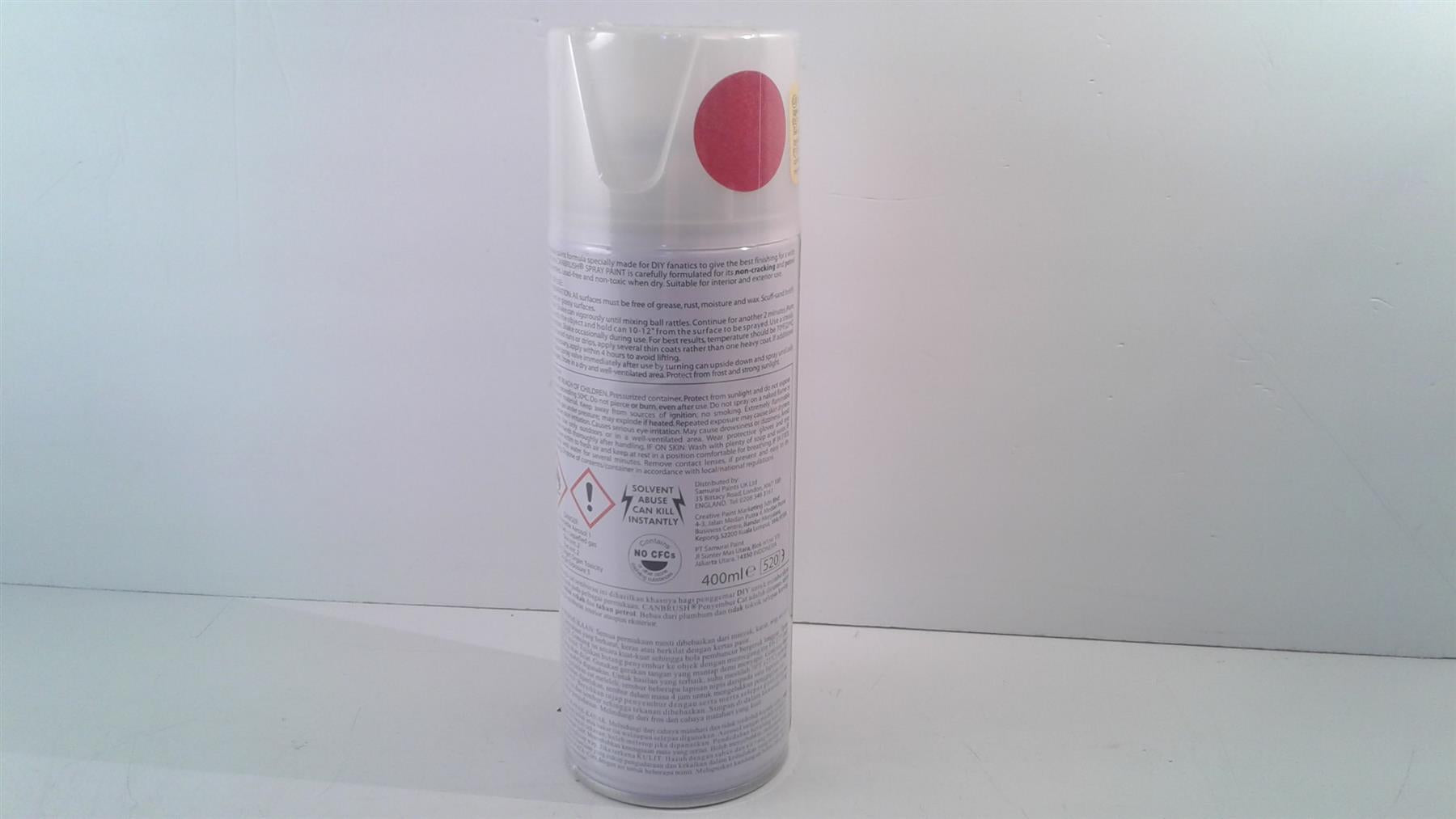 Canbrush Spray Paint C46 Sparkling Red for metal, plastic and wood