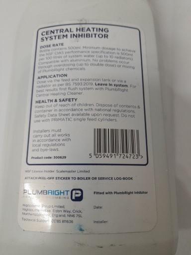 PlumbRight Central Heating Inhibitor 500ml