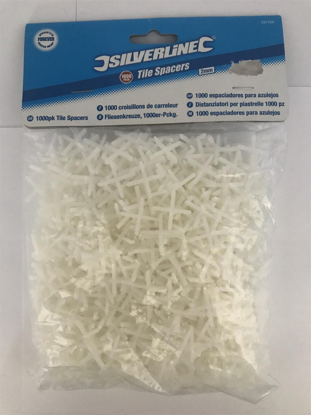 Silverline 2mm Tile Spacers  (1000 Pk) 291406