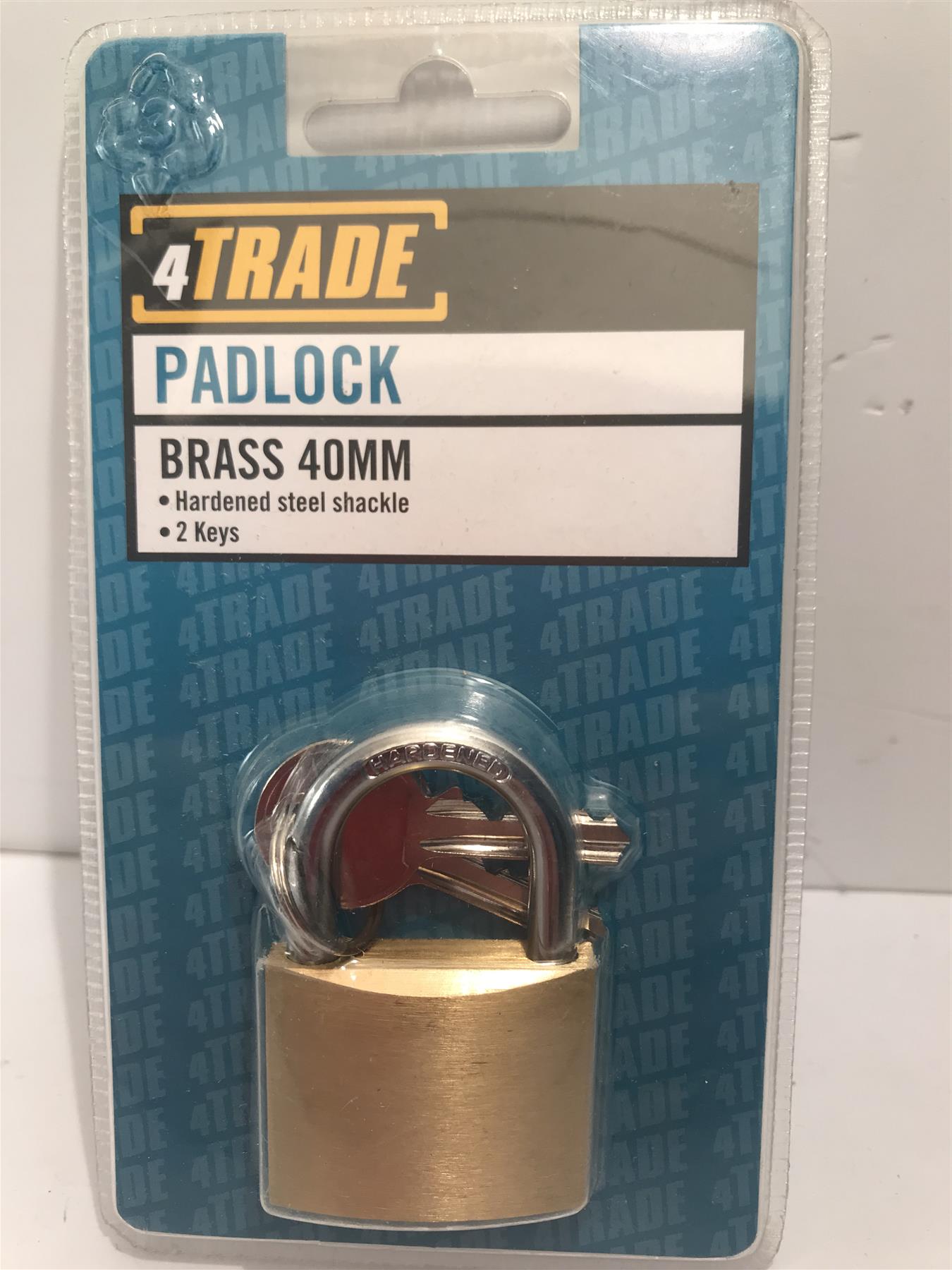4Trade Brass Padlock 40mm 2 keys 802549