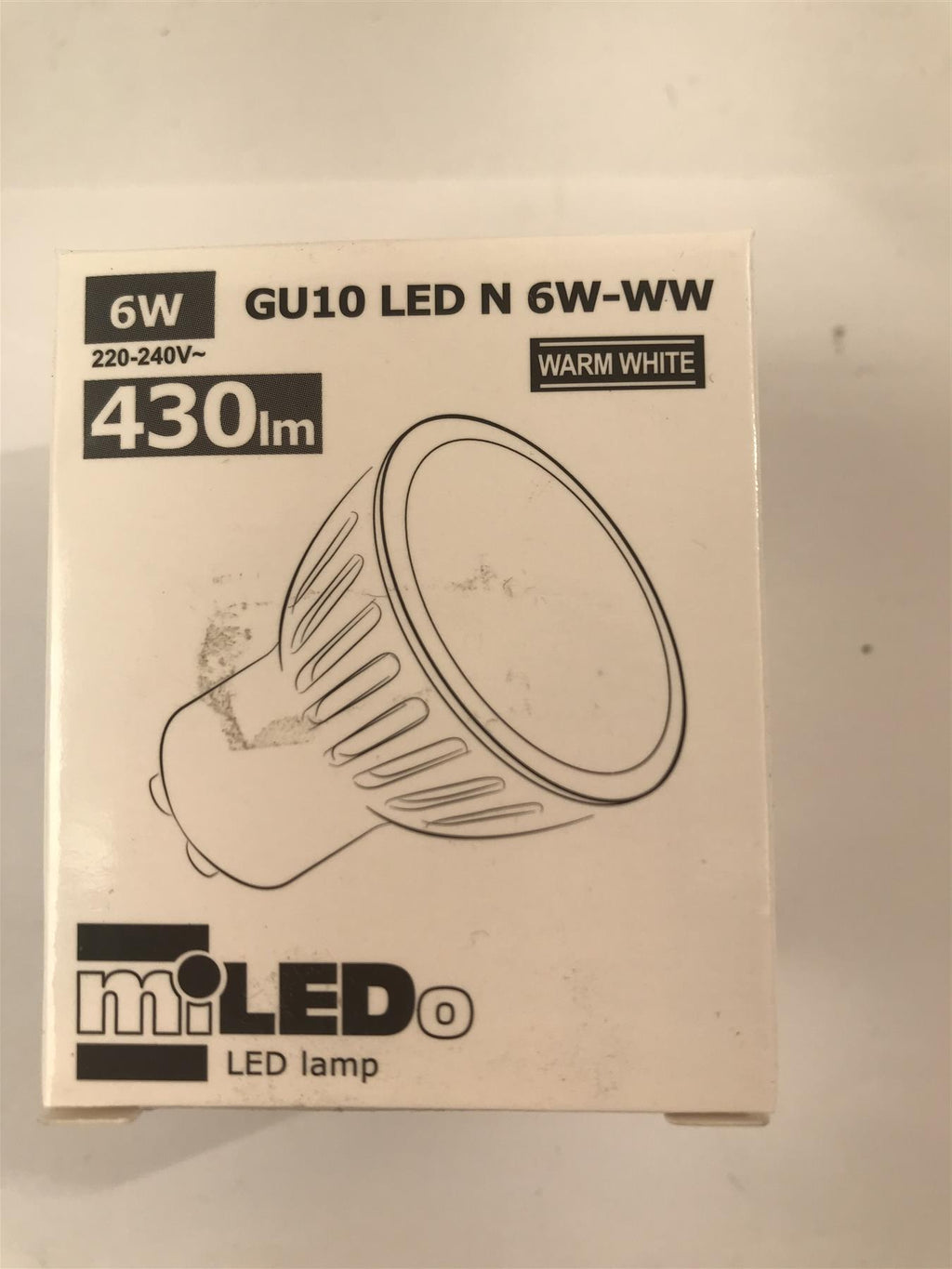 MiLED GU10 LED N 6W-WW 430lm 3000k (Warm White)  31010