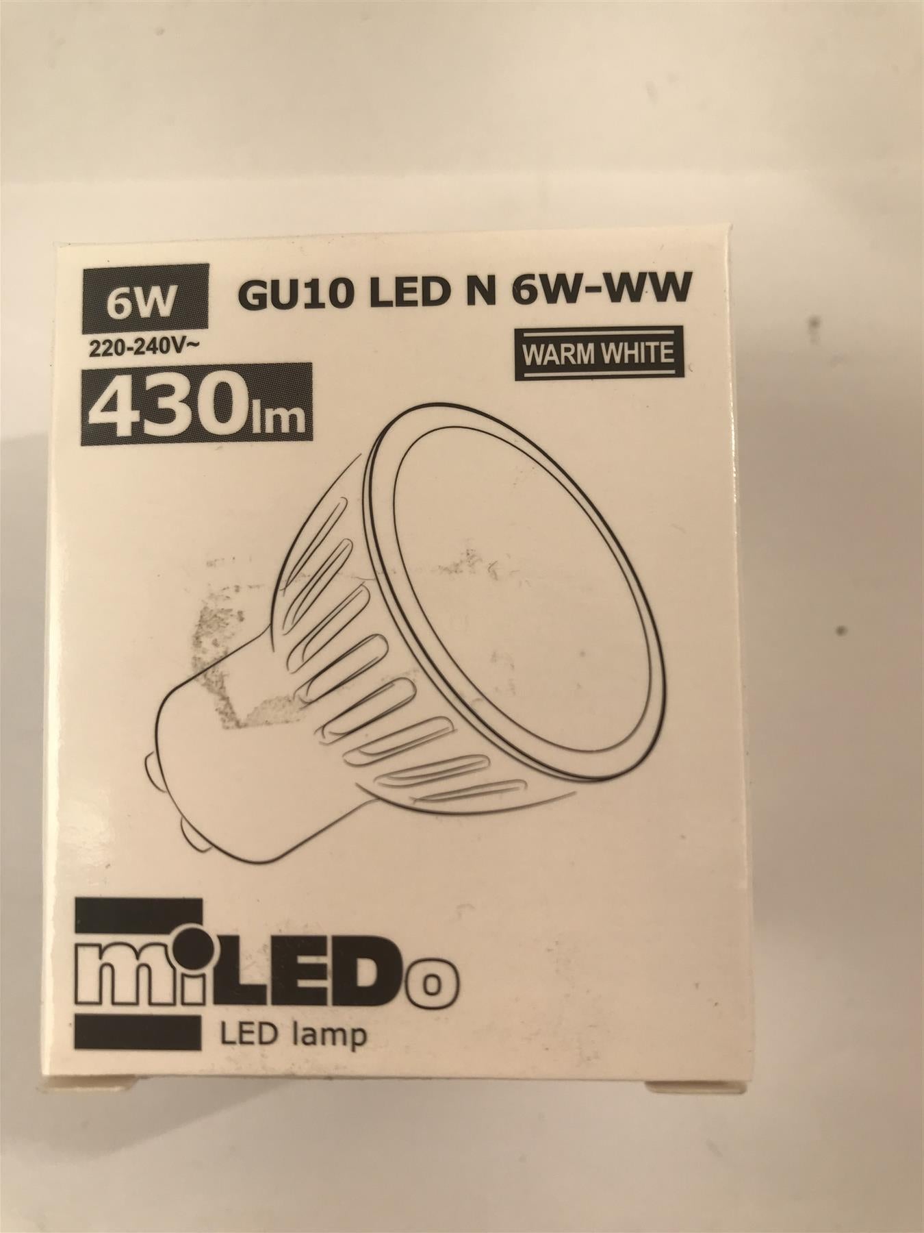 MiLED GU10 LED N 6W-WW 430lm 3000k (Warm White)  31010