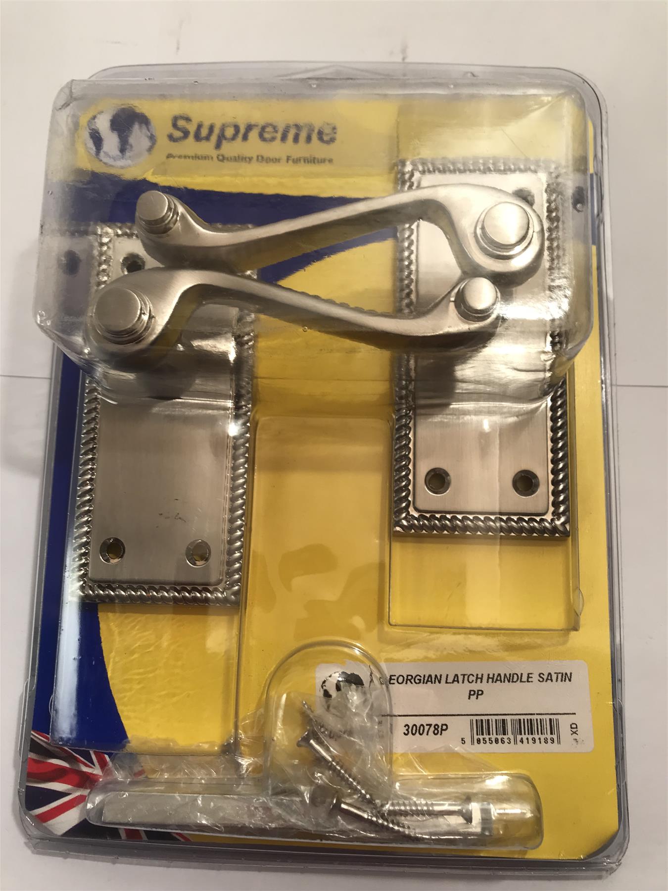 Georgian Lever Latch Door Handles Satin