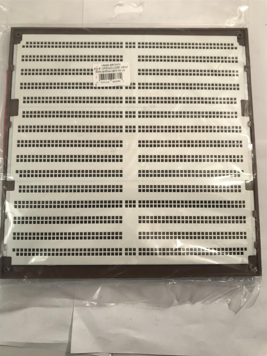 Airflow 9" x 9" Open/Close Air Vent with Fly Screen HM99 Brown