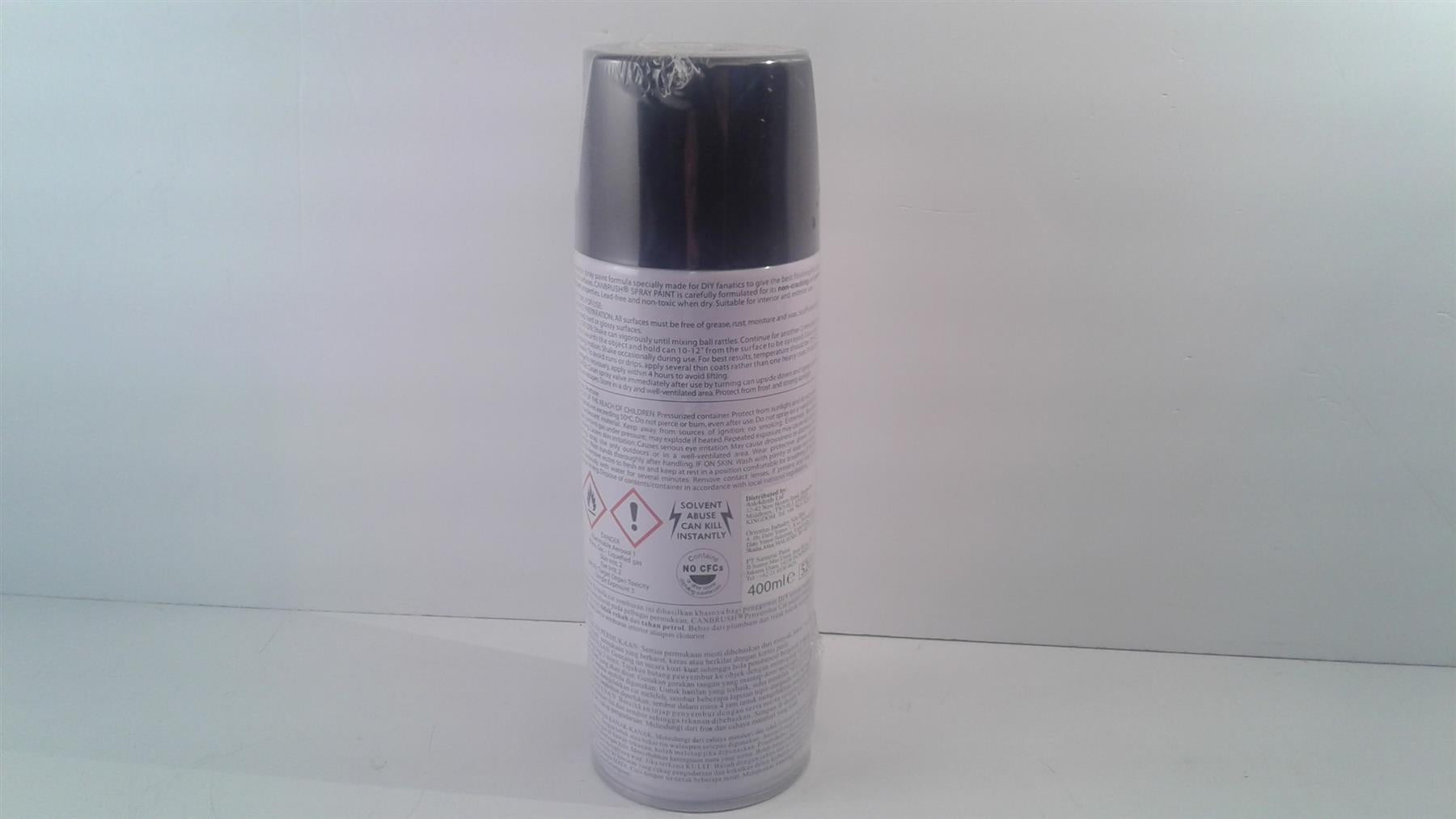 Canbrush Spray Paint C830 Satin Black for metal plastic and wood