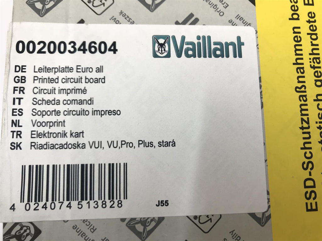NEW VAILLANT TURBOMAX PCB 0020034604