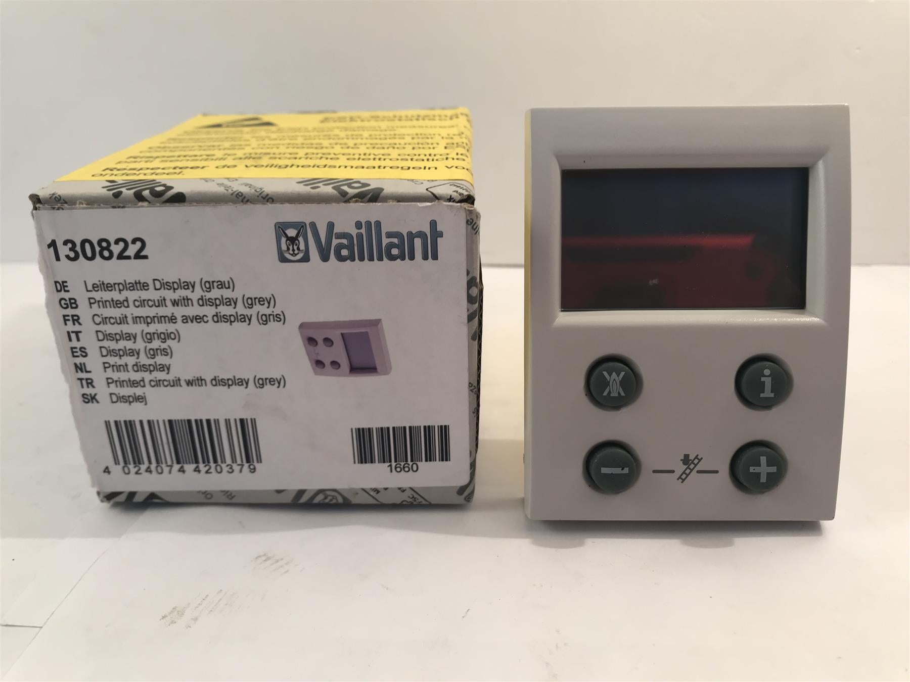 New Vaillant 130822 Printed Circuit With Display - Grey