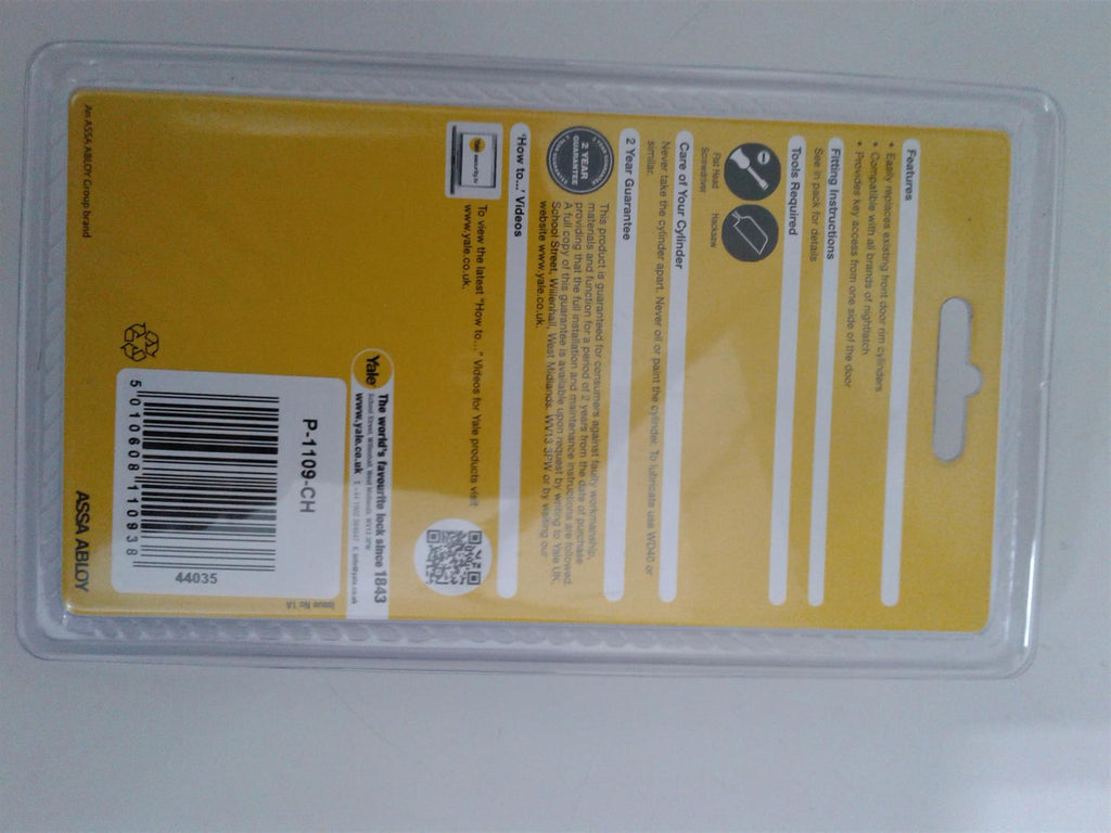 Yale Rim Cylinder  P-1109-CH