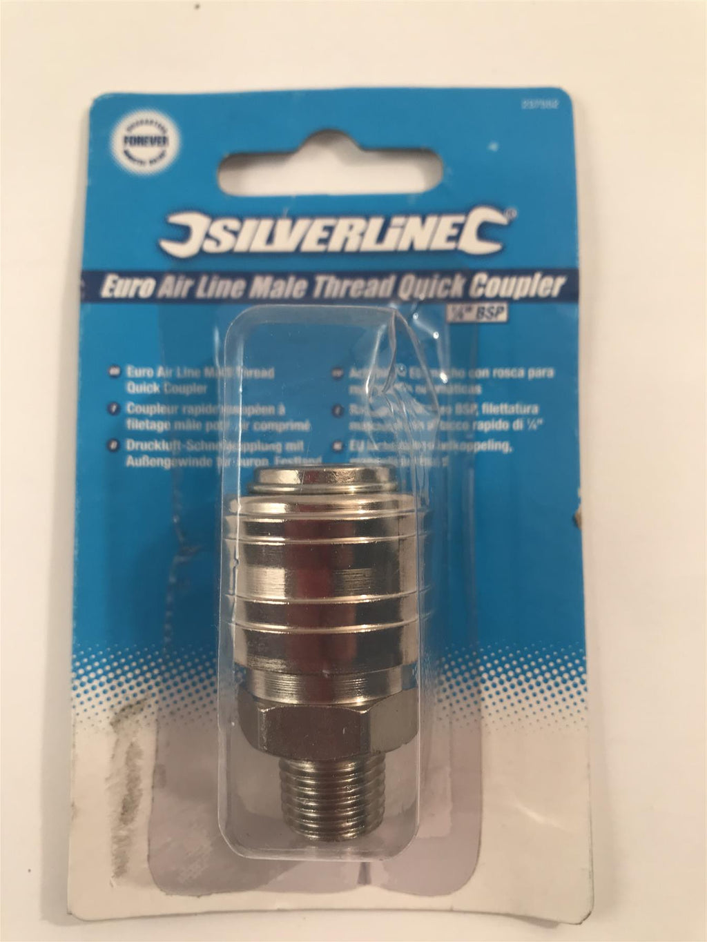 Silverline Euro Air Line Male Thread Quick Coupler 1/4'' BSP  237552