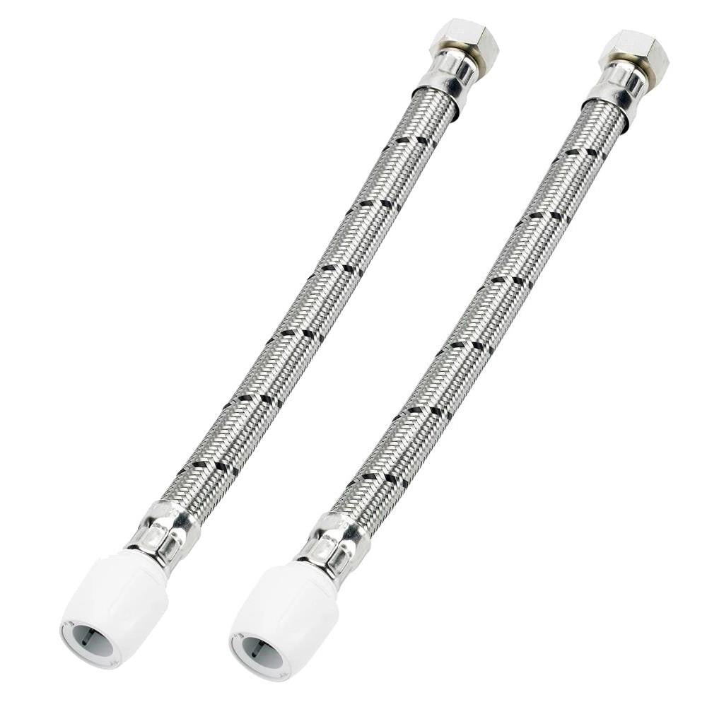 Hep2o 1/2” x 15mm Push Fit FLEXIBLE TAP CONNECTORS 300mm HD125A/15W