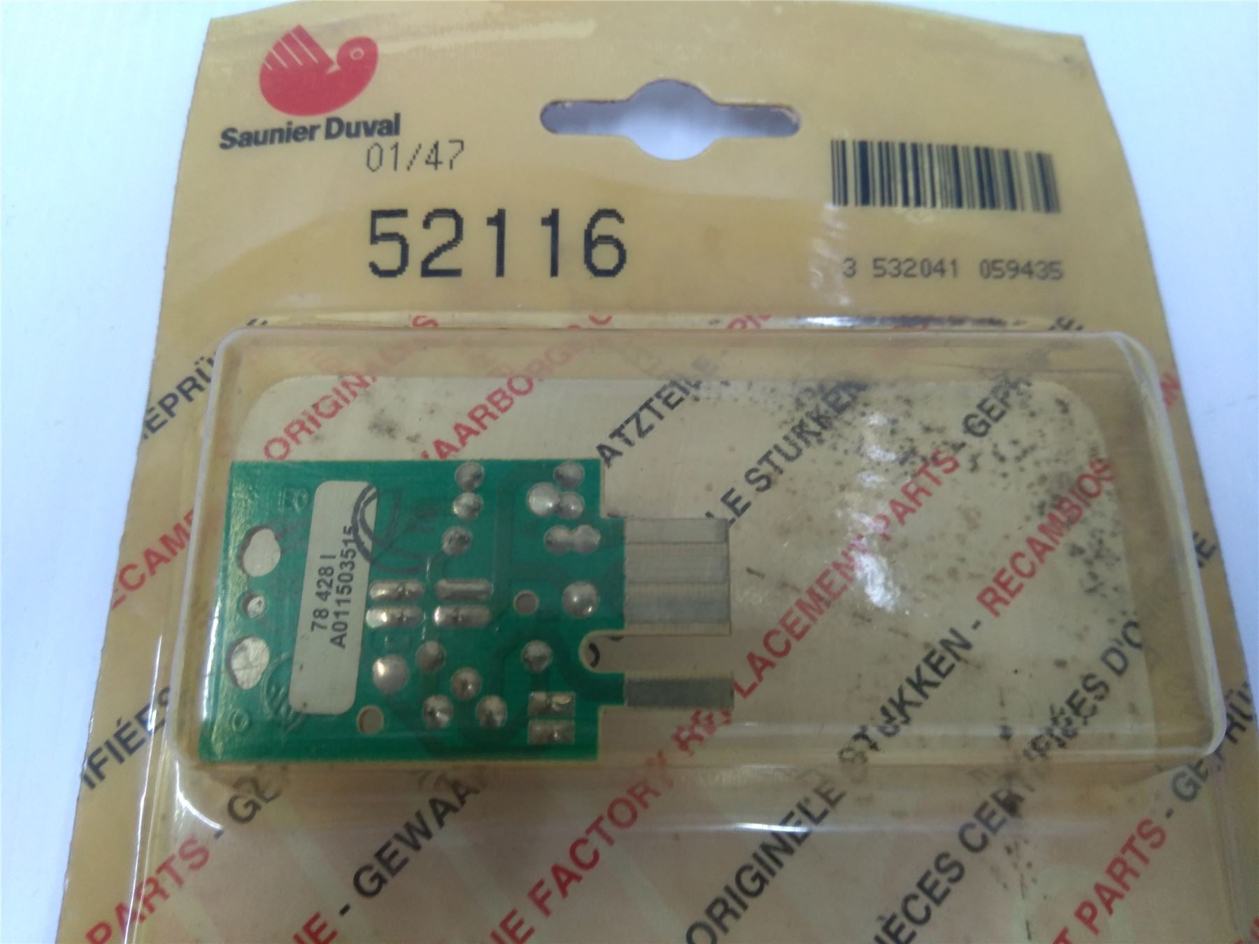 NEW SAUNIER DUVAL 625 FAN SPEED PCB 52116 05211600 12m warranty