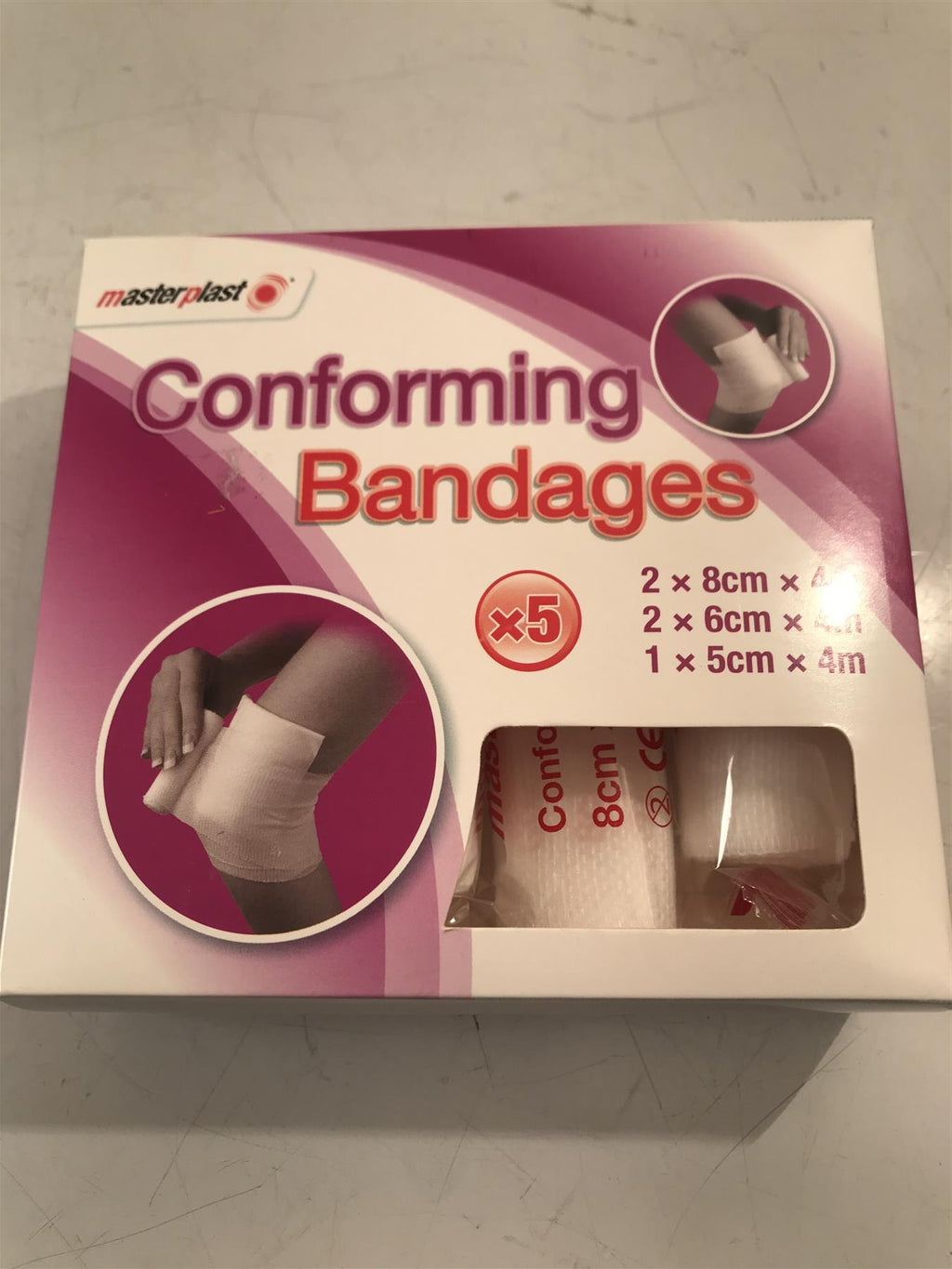Masterplast Conforming Bandages - 5 Bandages - 3 Different Sizes