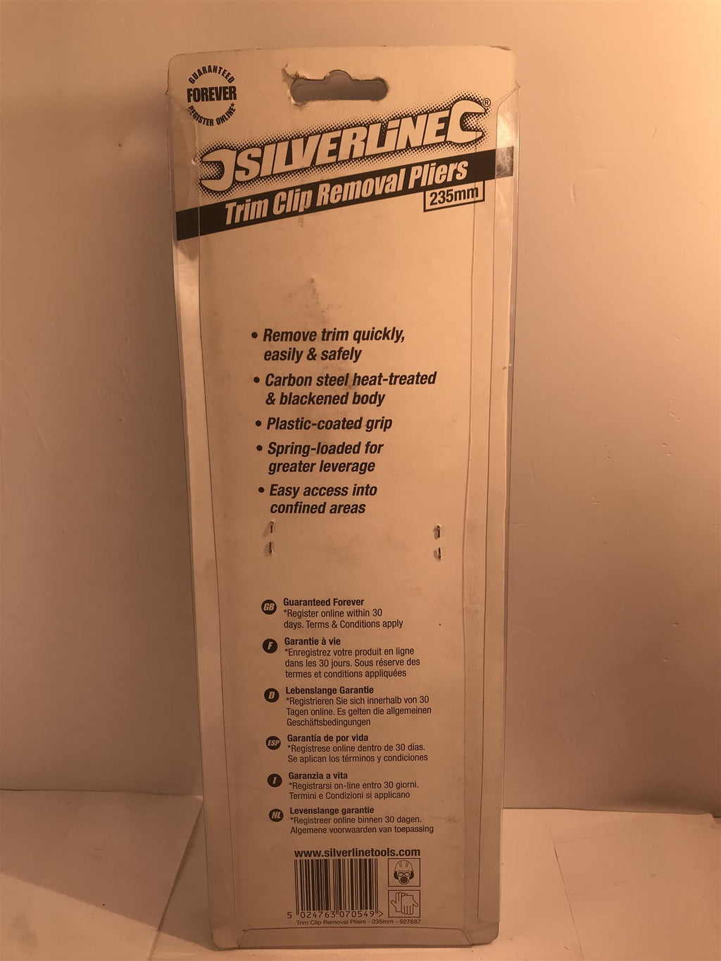 Silverline Trim Clip Removal Pliers 235mm  927687