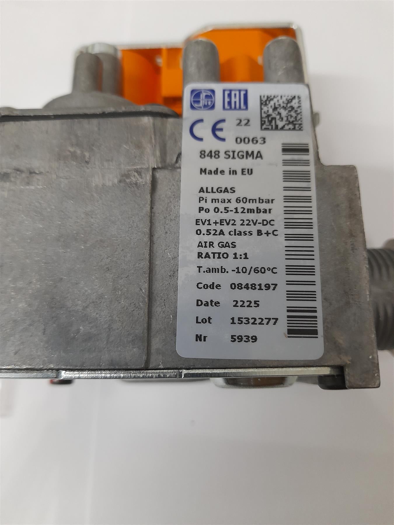 BAXI SYSTEM BOILER GAS VALVE 22V ASSEMBLY KIT 7683968