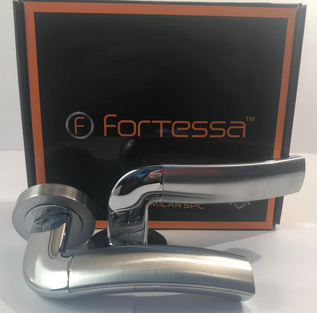 Fortessa FCOMIL-SPC Milan Lever Handles  Satin/Polish Chrome